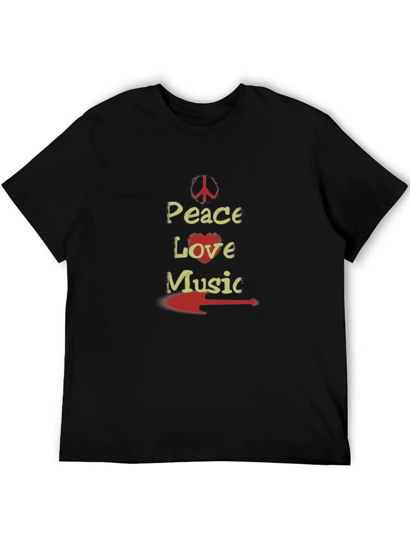 Peace Love Music Breathable Soft Cotton T-Shirt – Timeless Casual Look