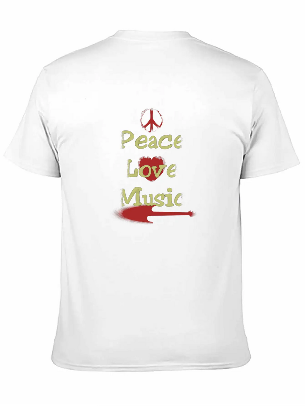 Peace Love Music Breathable Soft Cotton T-Shirt – Timeless Casual Look
