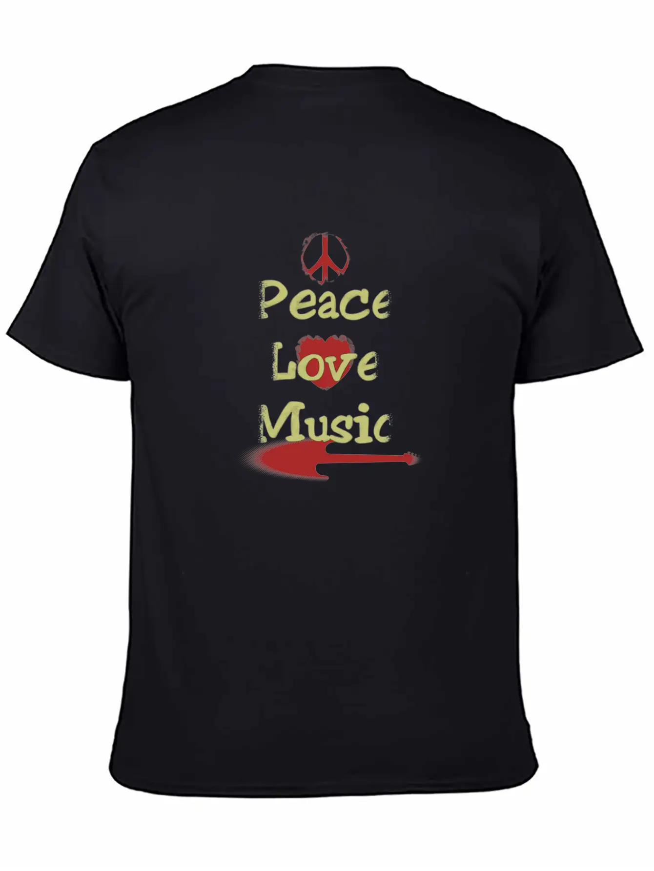 Peace Love Music Breathable Soft Cotton T-Shirt – Timeless Casual Look