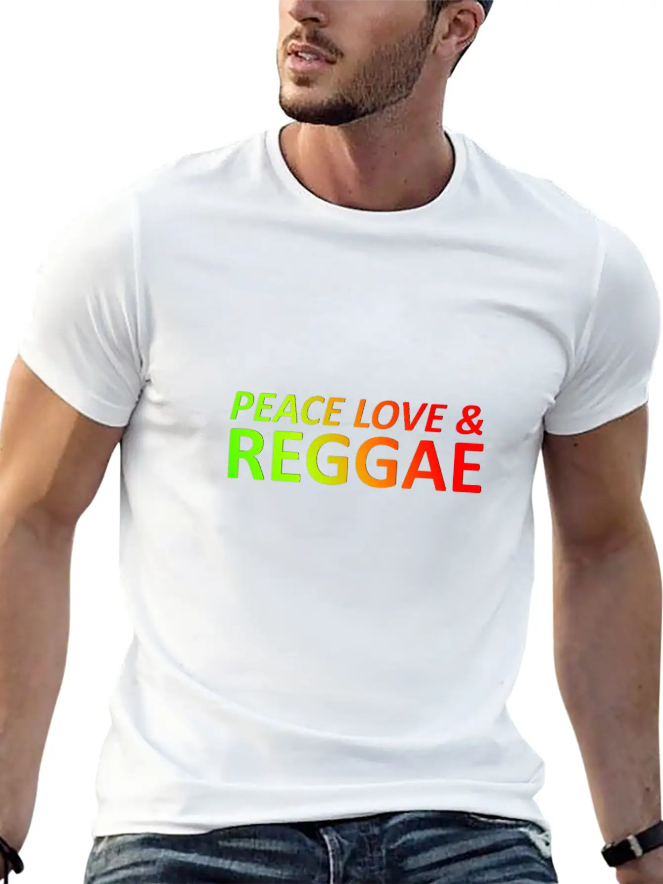 Peace Love Reggae Basic Graphic T-Shirt – Daily Comfort In Soft Cotton