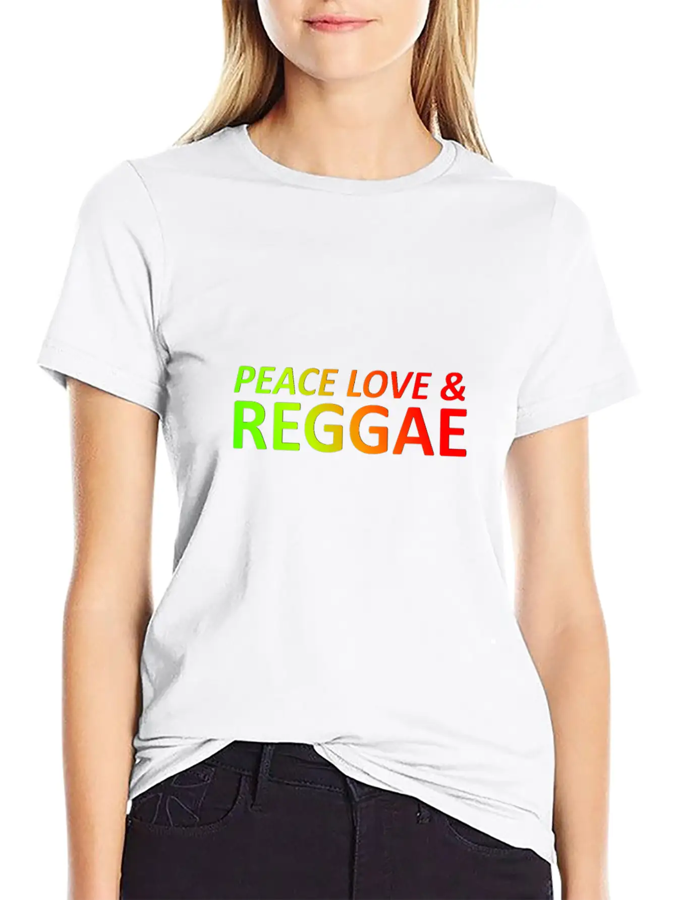 Peace Love Reggae Basic Graphic T-Shirt – Daily Comfort In Soft Cotton