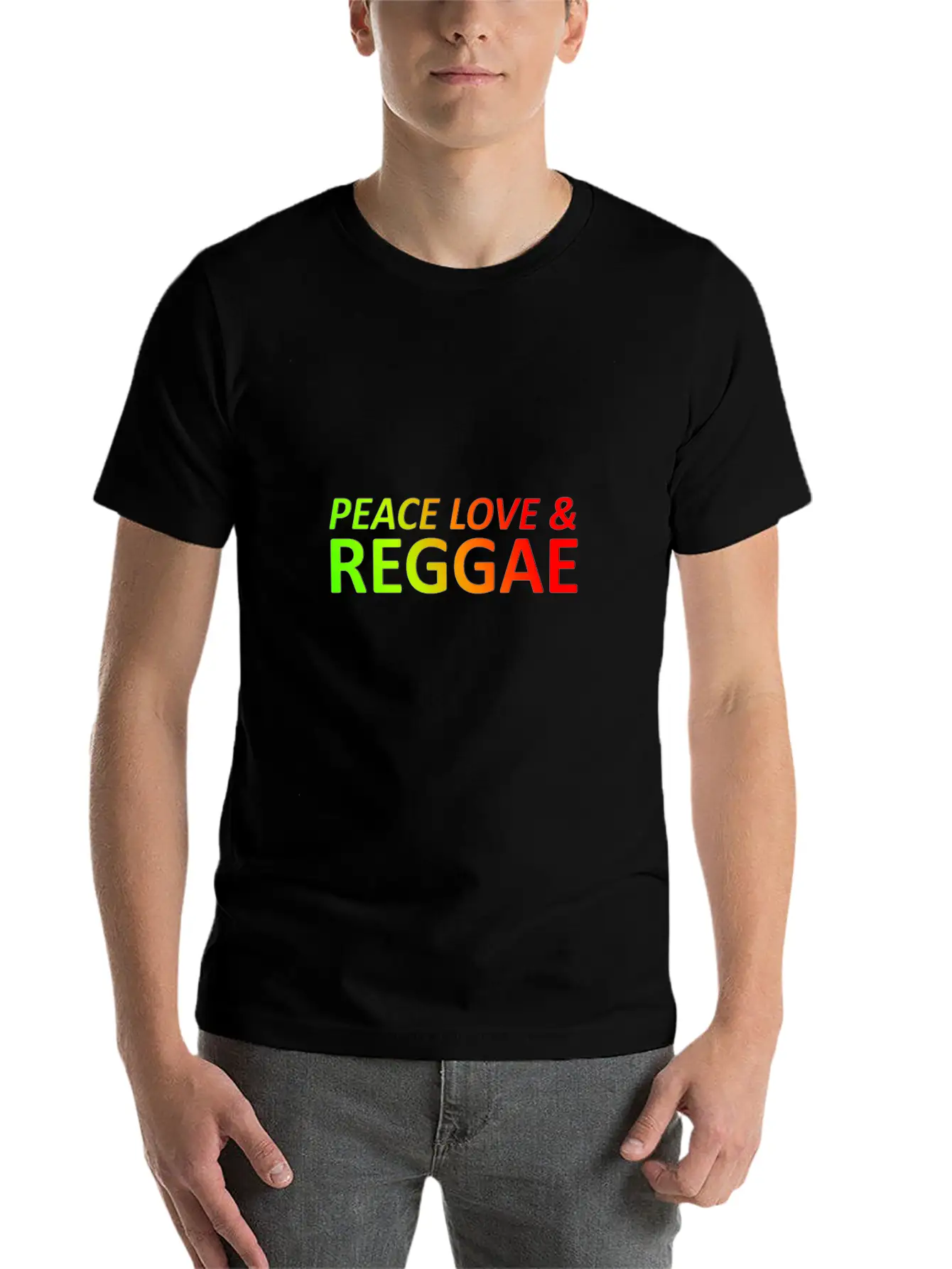 Peace Love Reggae Basic Graphic T-Shirt – Daily Comfort In Soft Cotton