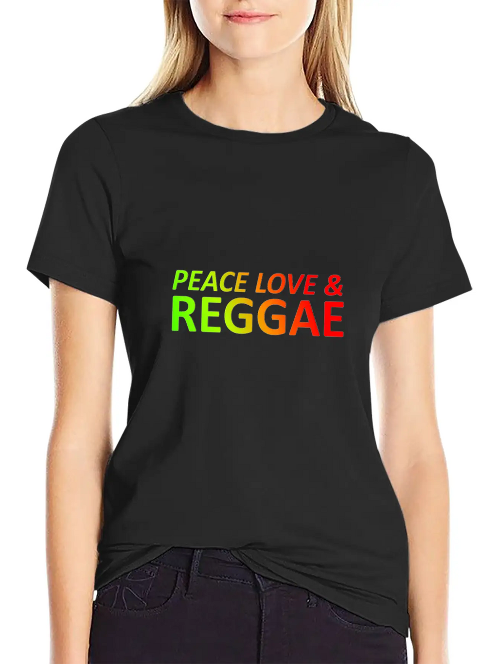 Peace Love Reggae Basic Graphic T-Shirt – Daily Comfort In Soft Cotton