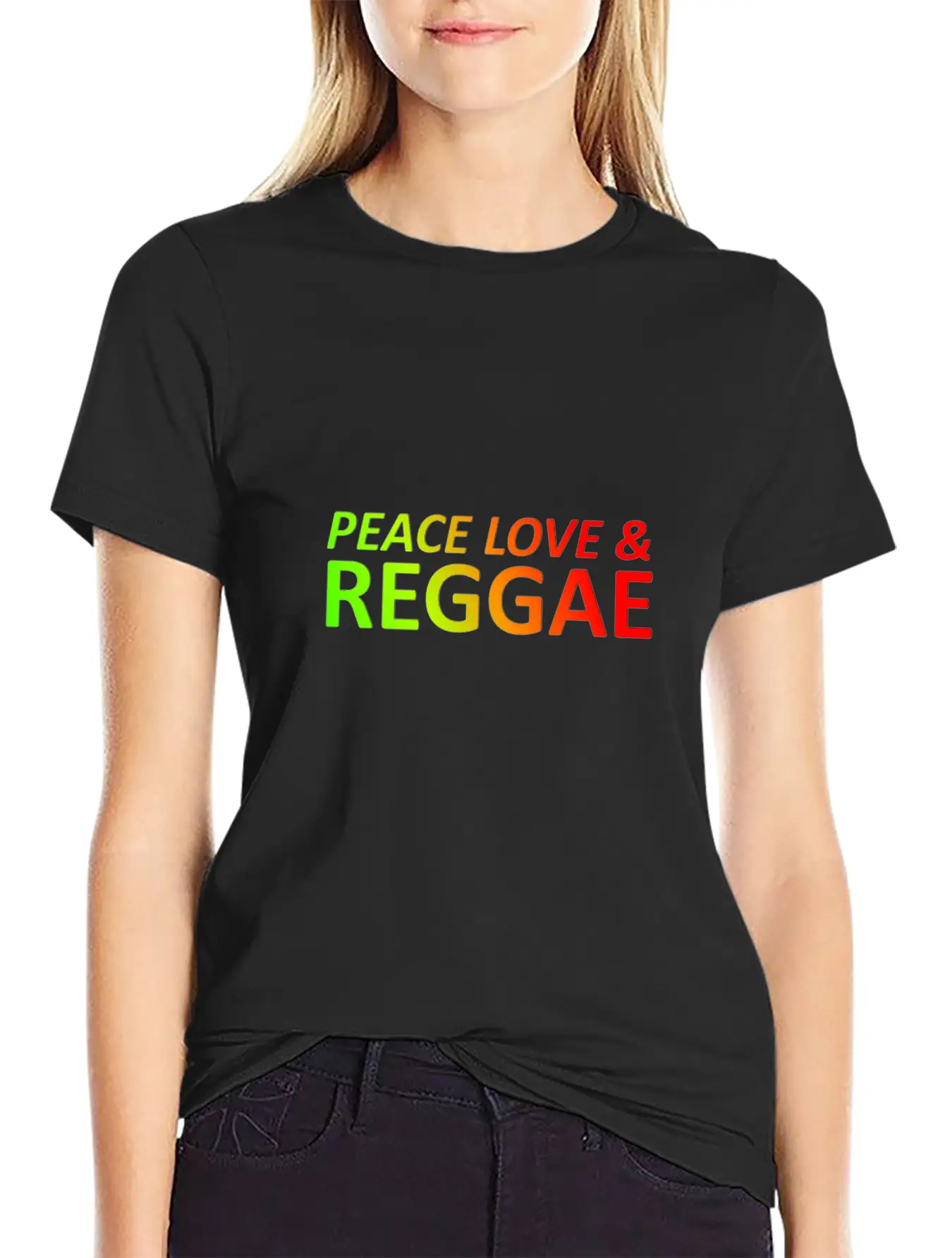 Peace Love Reggae Basic Graphic T-Shirt – Daily Comfort In Soft Cotton