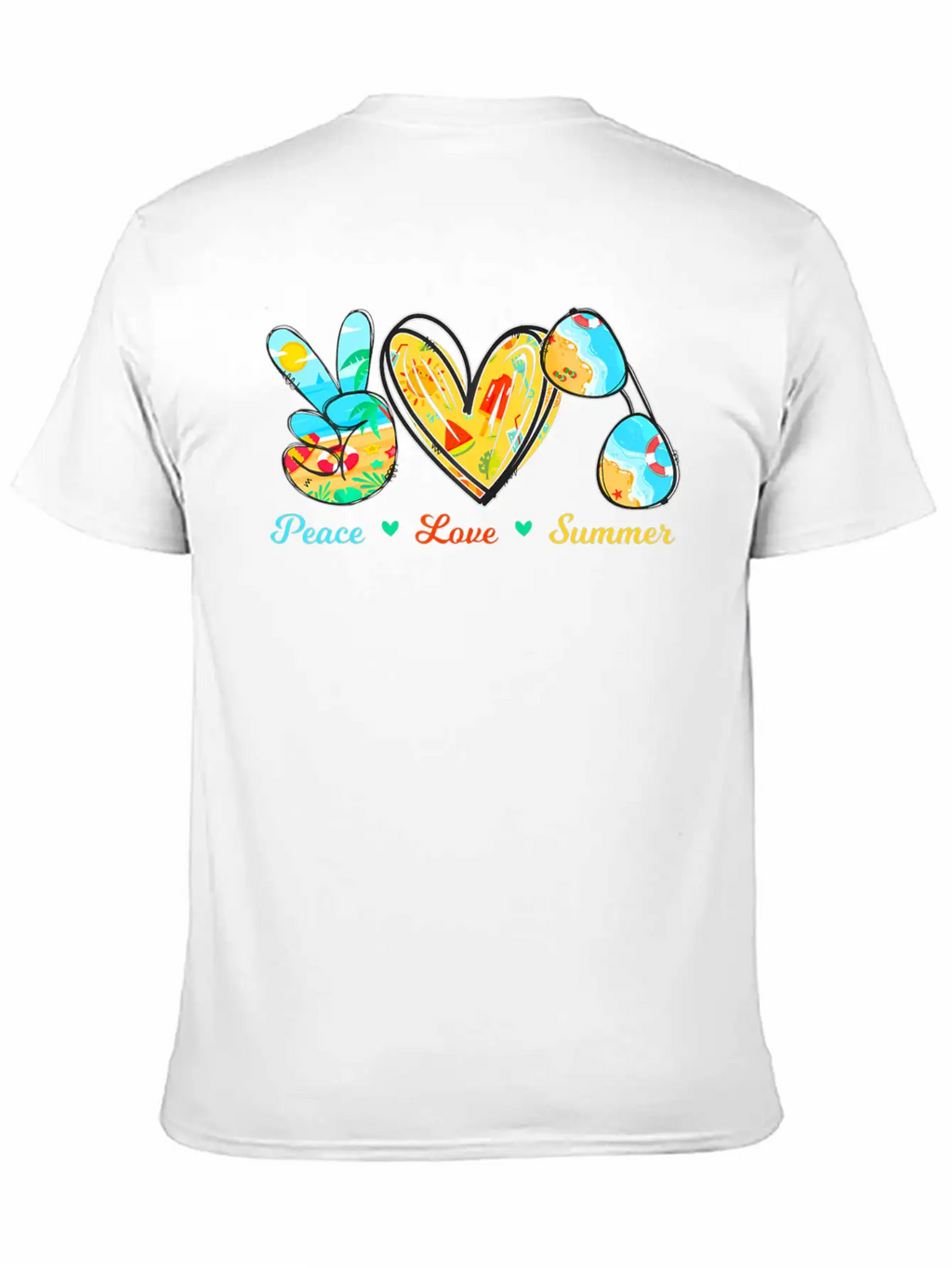 Peace Love Summer Sunglasses Cruise Beach Timeless Short Sleeve Tee – Comfy And Minimalist Design