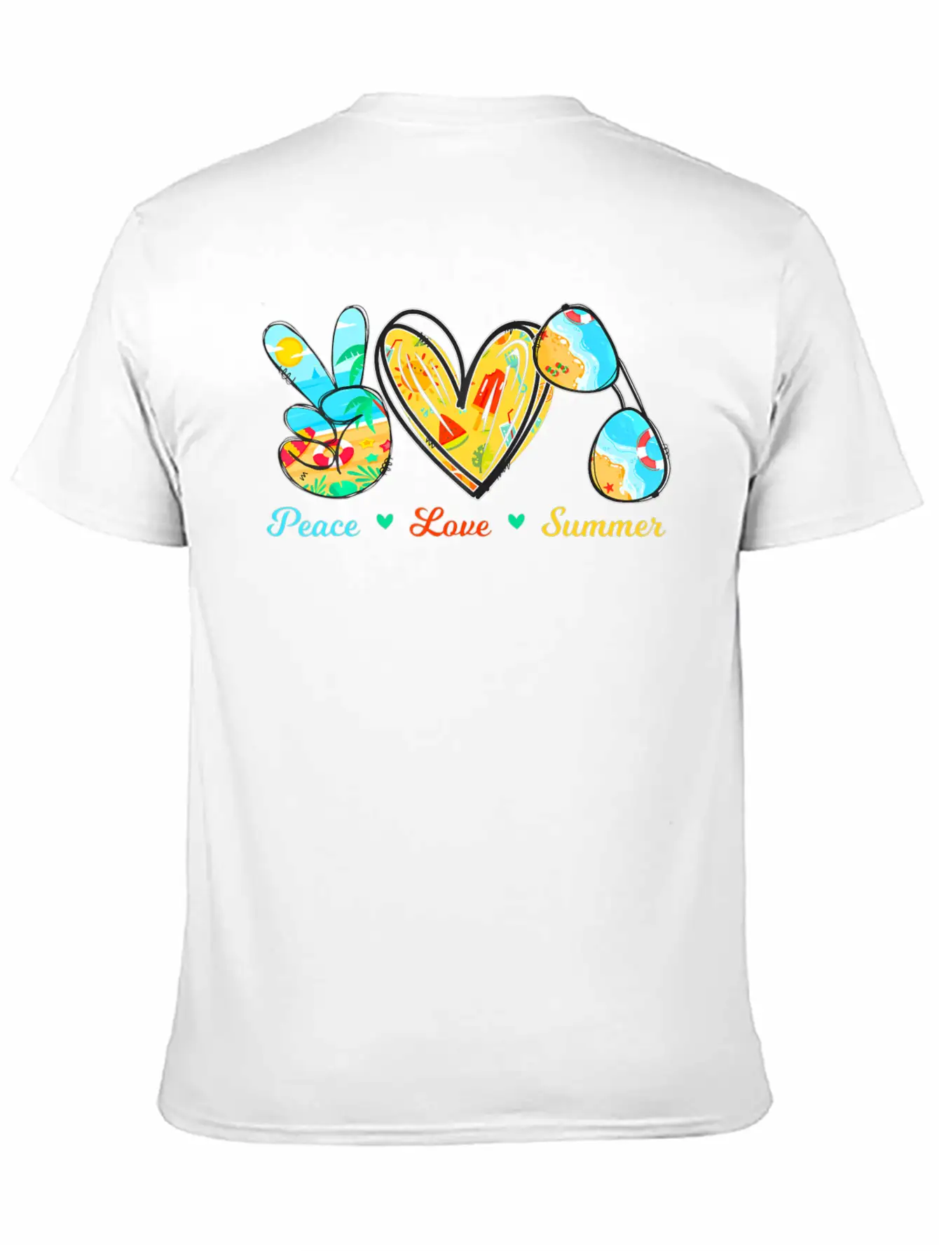 Peace Love Summer Sunglasses Cruise Beach Timeless Short Sleeve Tee – Comfy And Minimalist Design