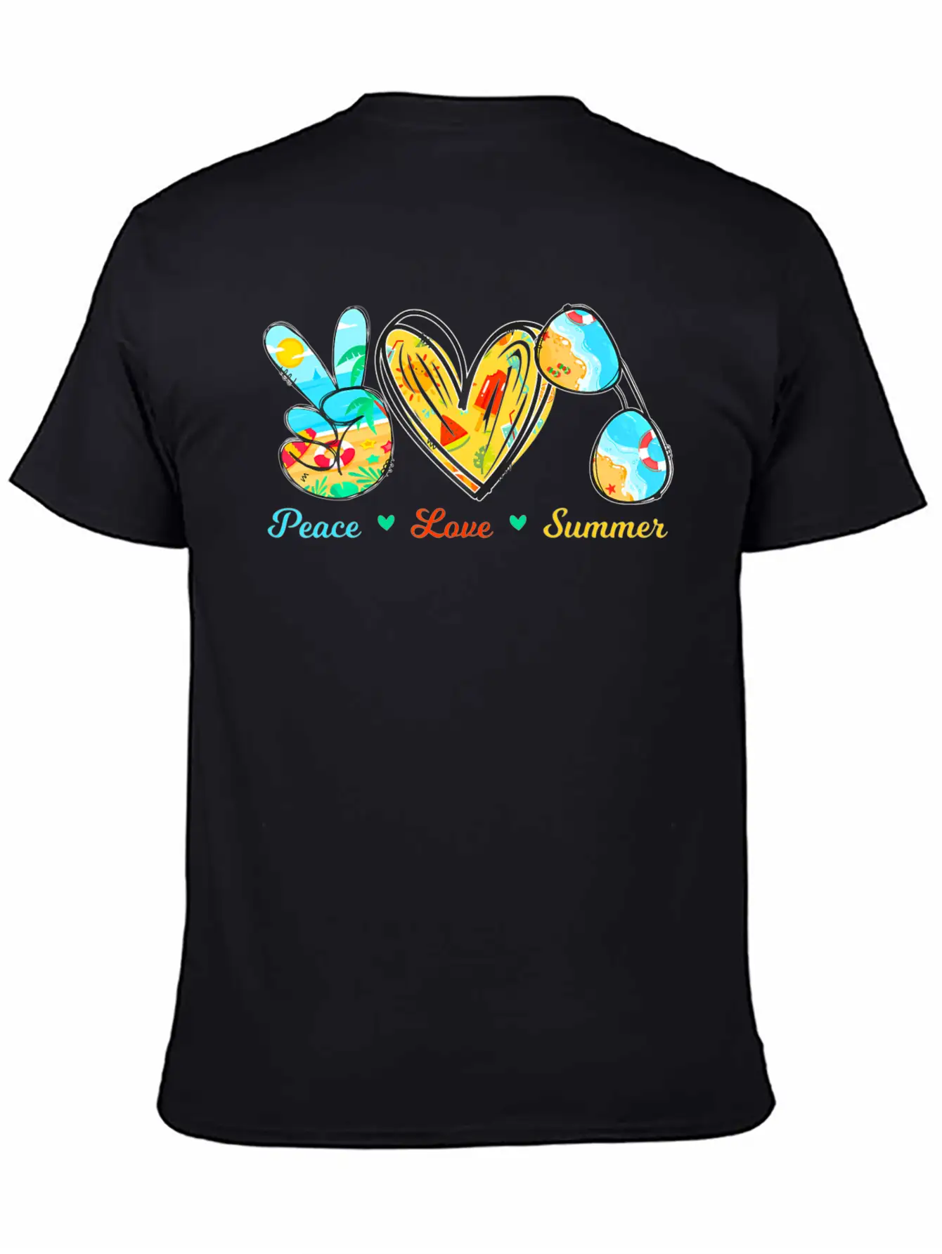 Peace Love Summer Sunglasses Cruise Beach Timeless Short Sleeve Tee – Comfy And Minimalist Design