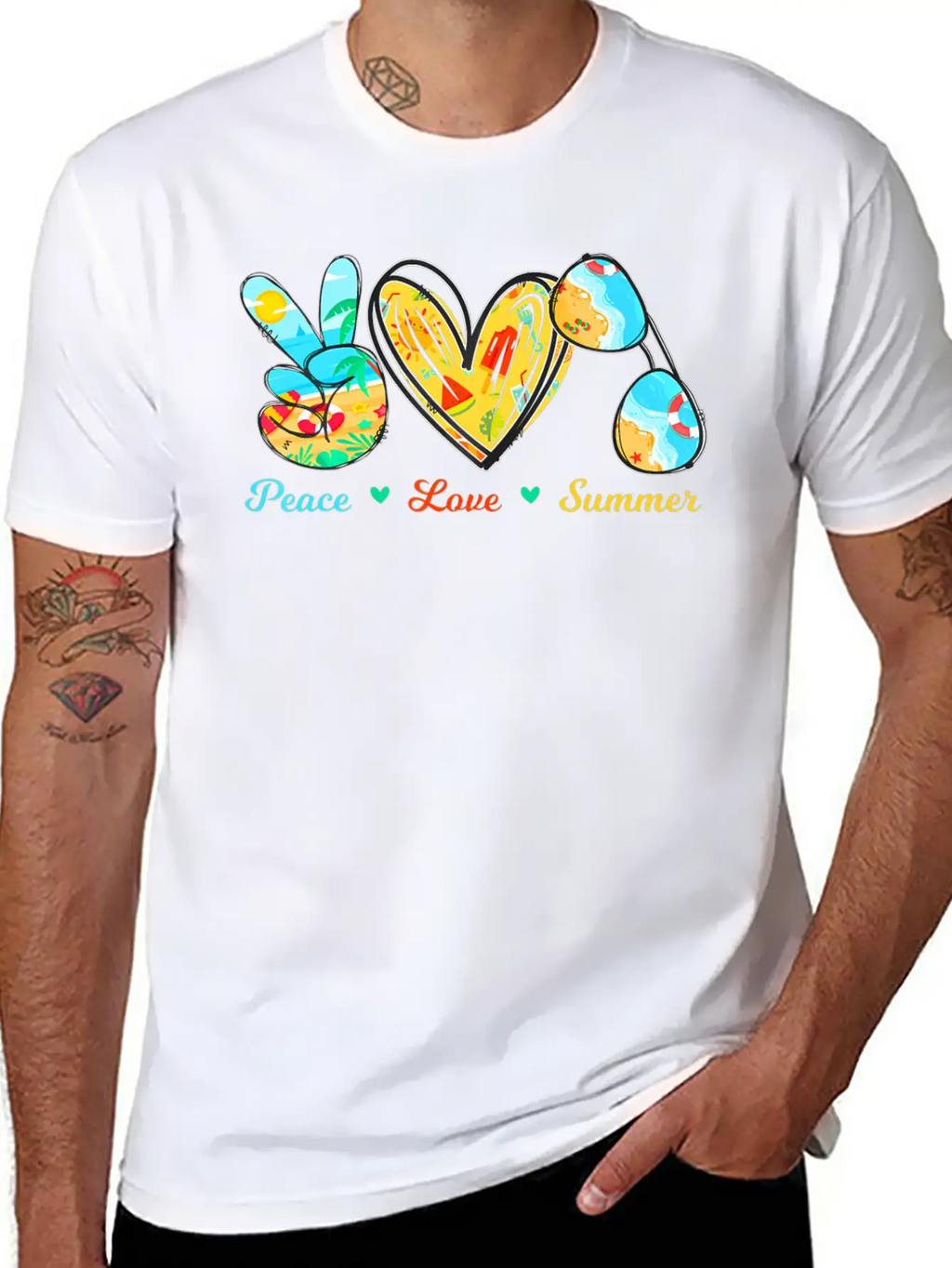 Peace Love Summer Sunglasses Cruise Beach Timeless Short Sleeve Tee – Comfy And Minimalist Design