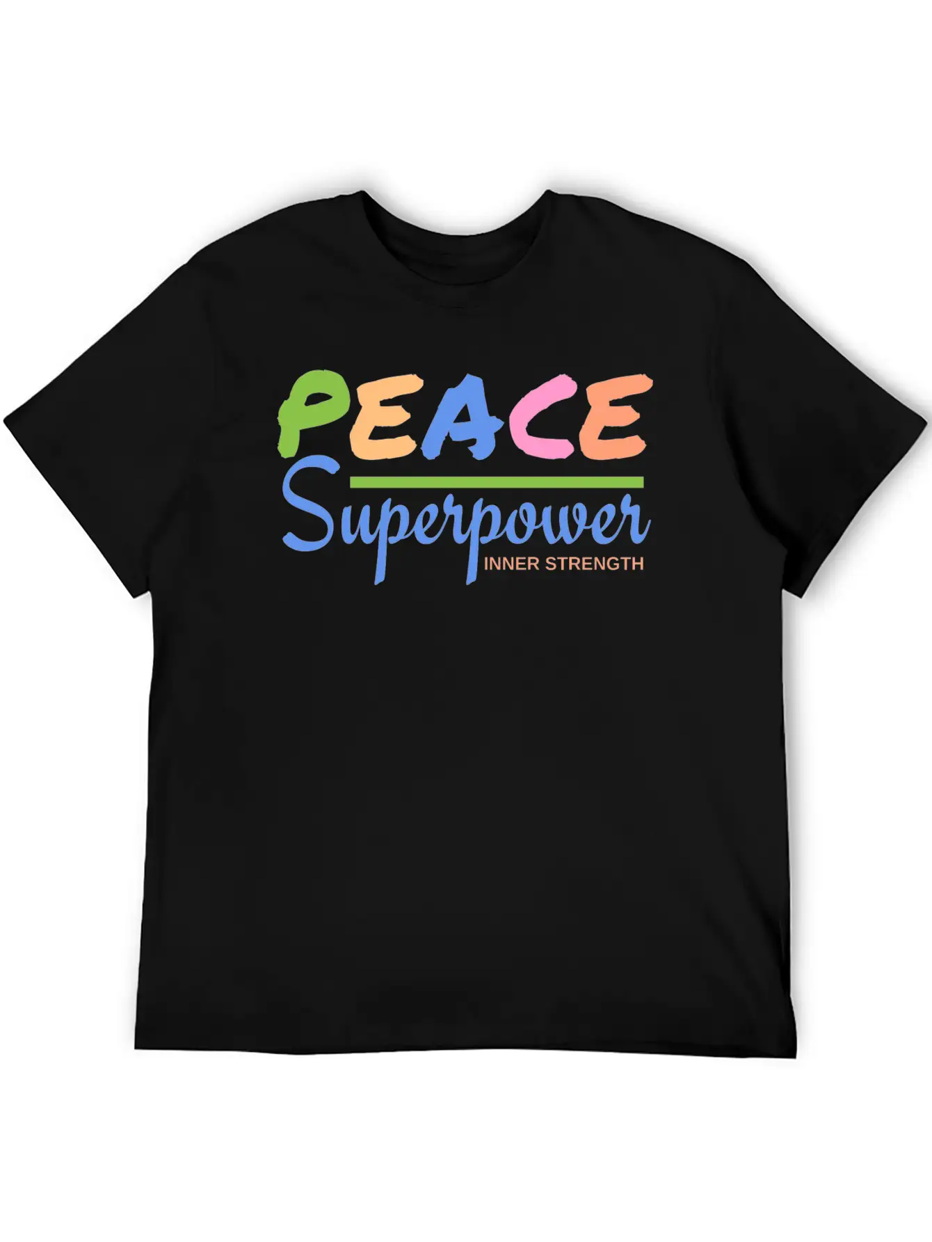 Peace Powerful Breathable Soft Cotton T-Shirt – Timeless Casual Look