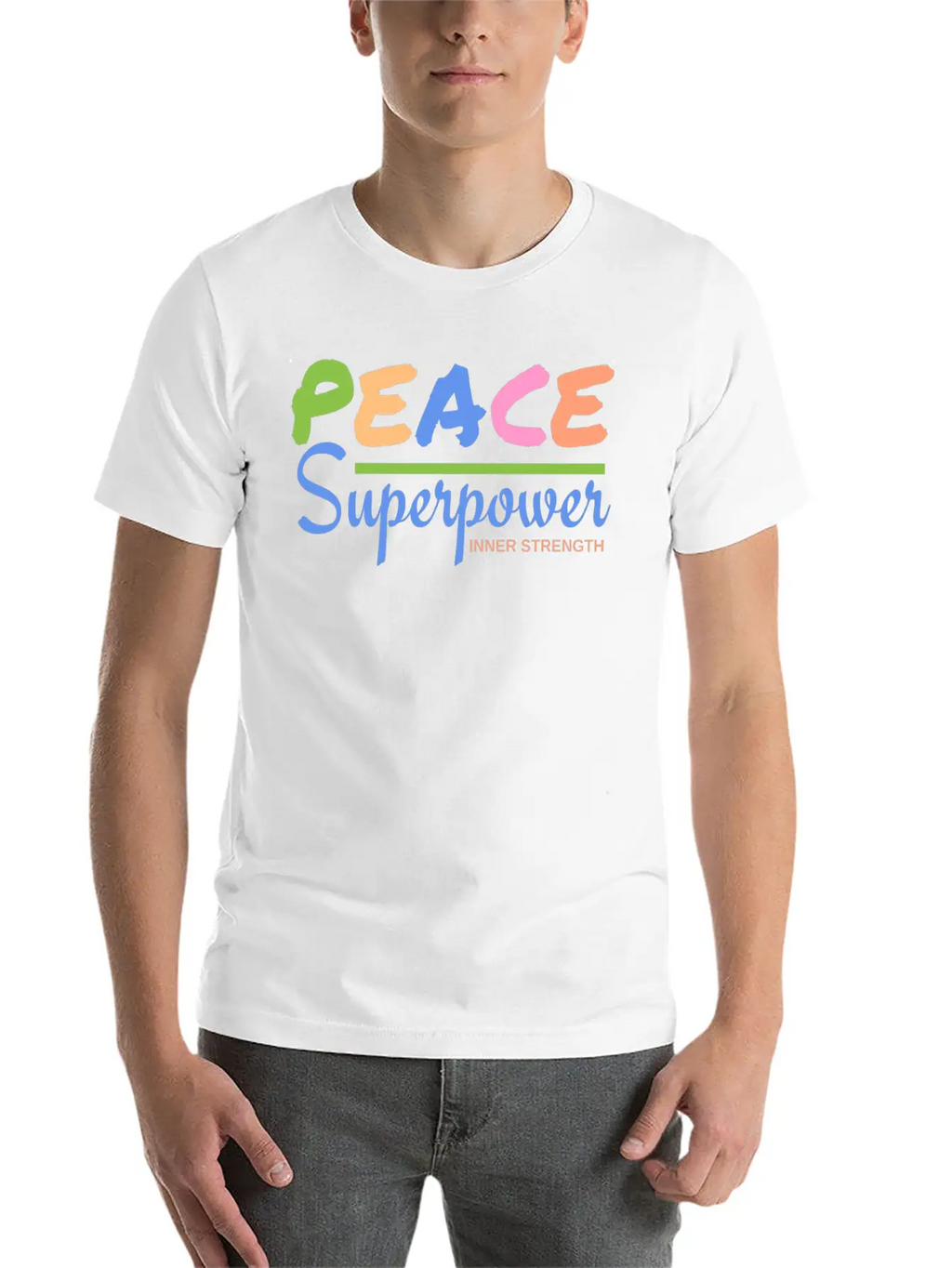 Peace Powerful Breathable Soft Cotton T-Shirt – Timeless Casual Look