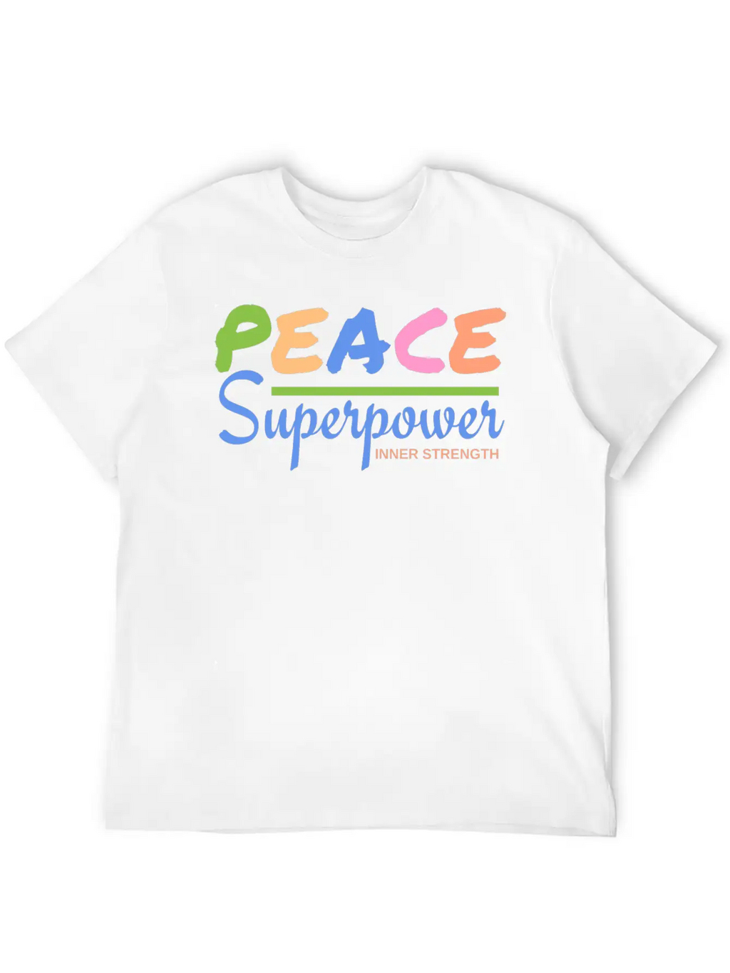 Peace Powerful Breathable Soft Cotton T-Shirt – Timeless Casual Look