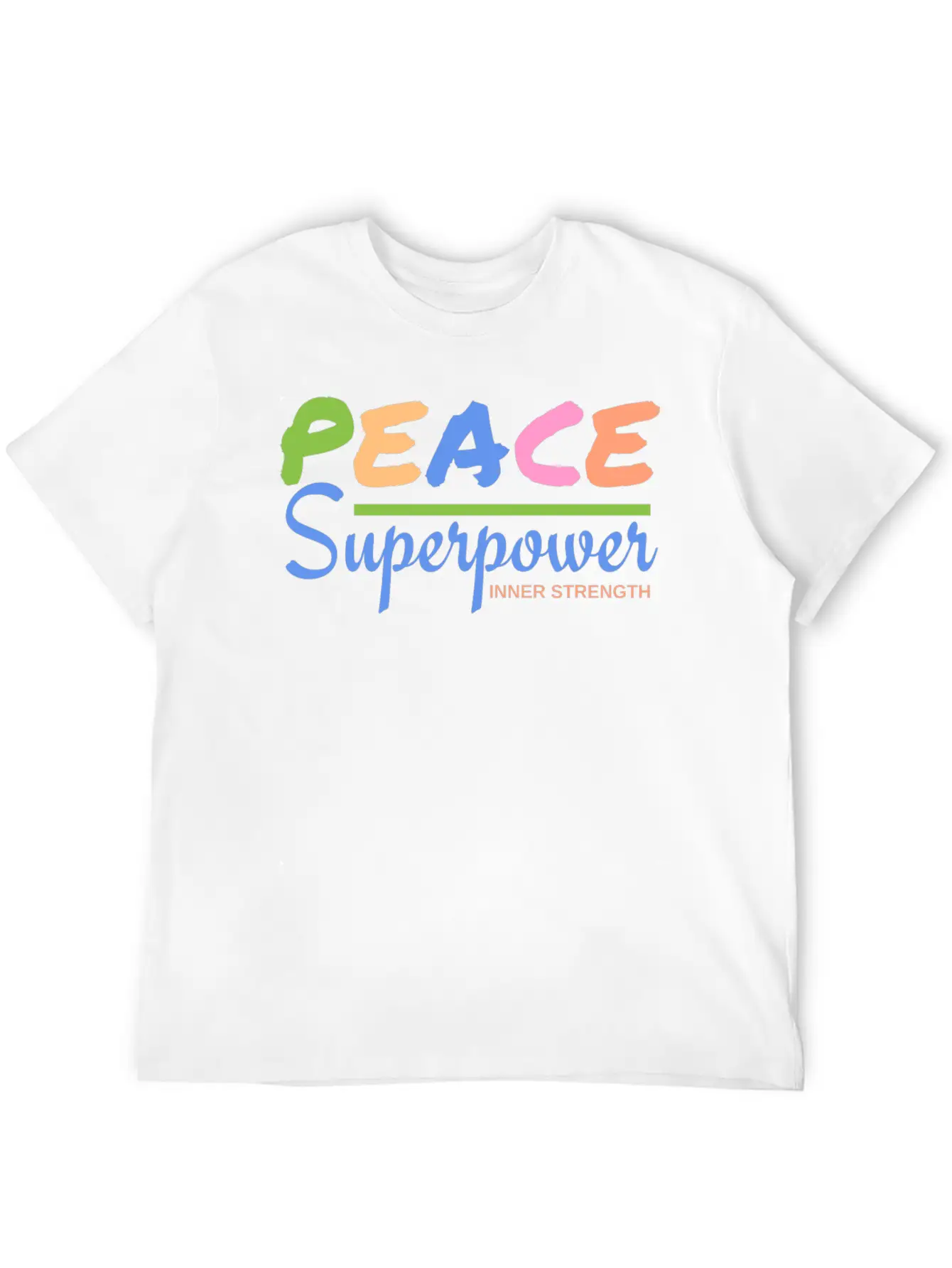 Peace Powerful Breathable Soft Cotton T-Shirt – Timeless Casual Look