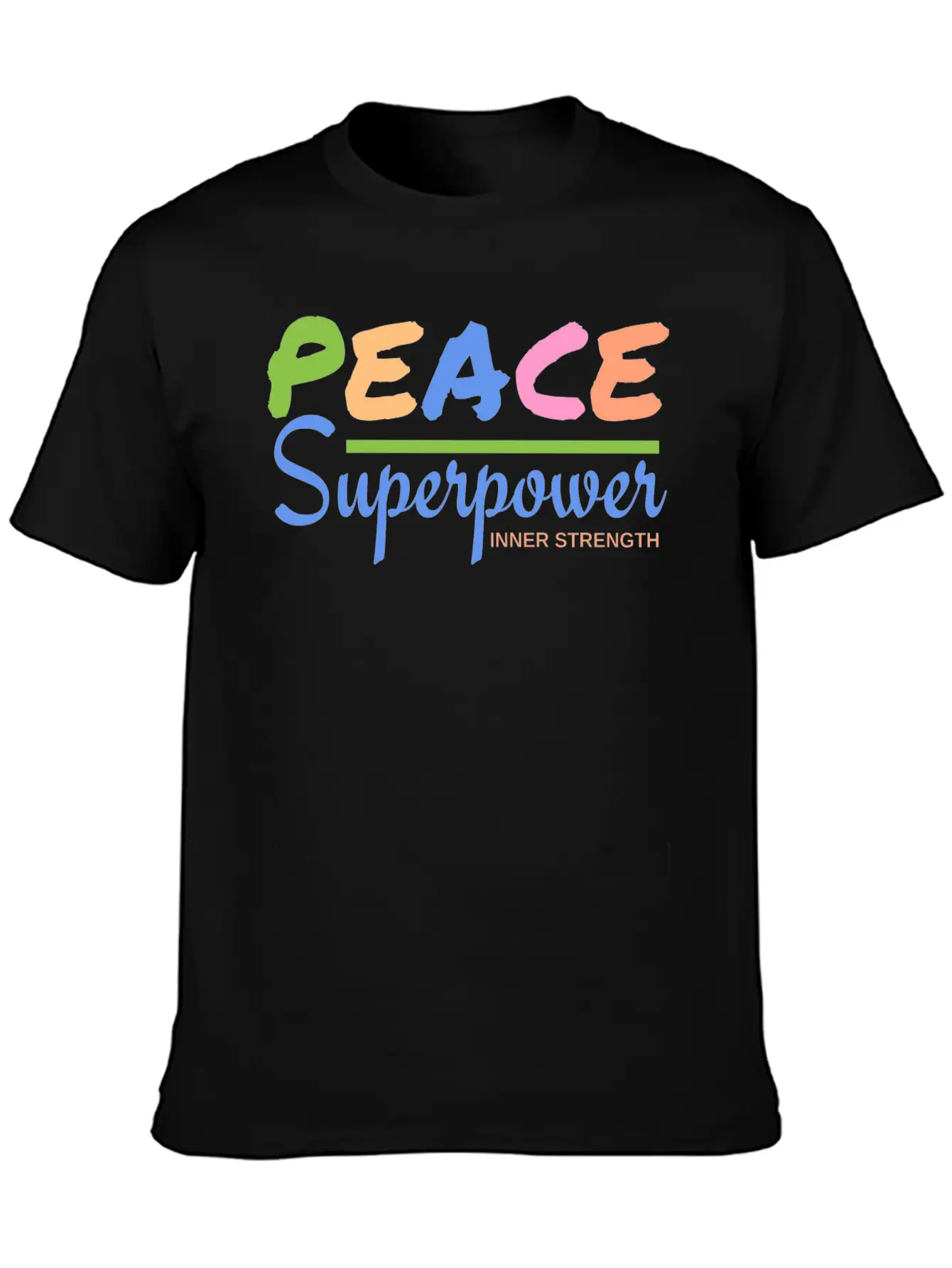 Peace Powerful Breathable Soft Cotton T-Shirt – Timeless Casual Look