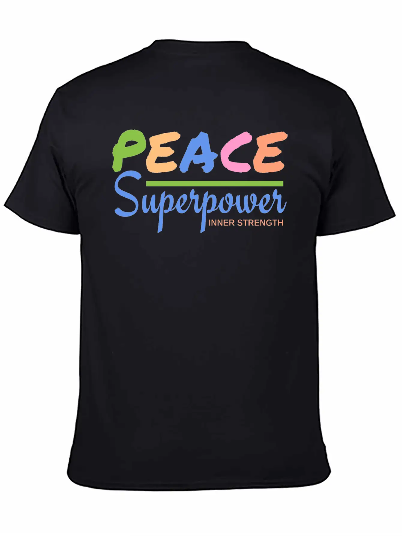Peace Powerful Breathable Soft Cotton T-Shirt – Timeless Casual Look