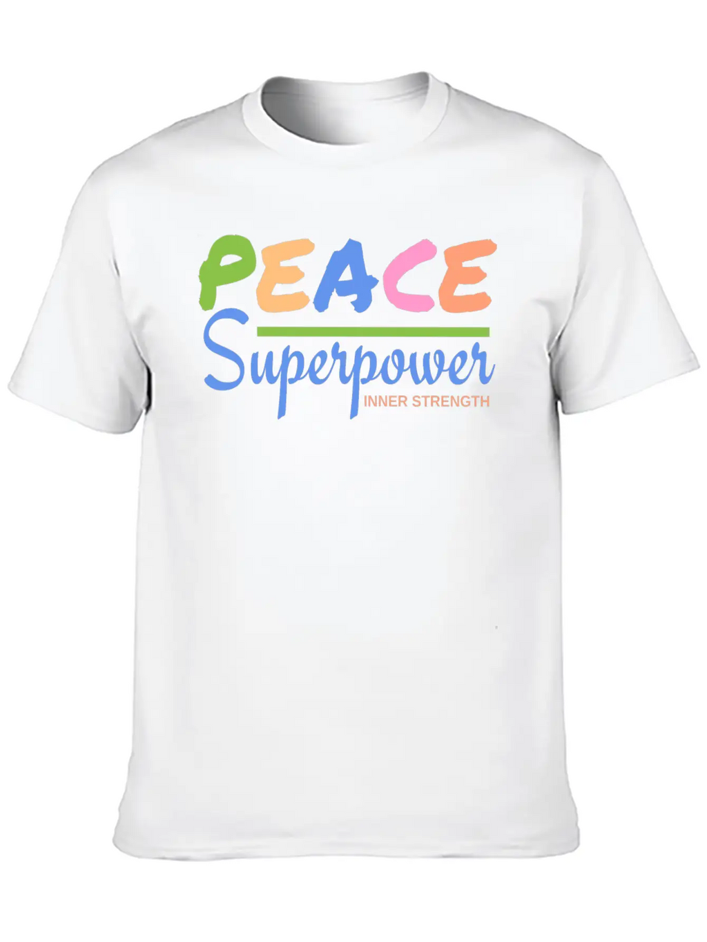 Peace Powerful Breathable Soft Cotton T-Shirt – Timeless Casual Look