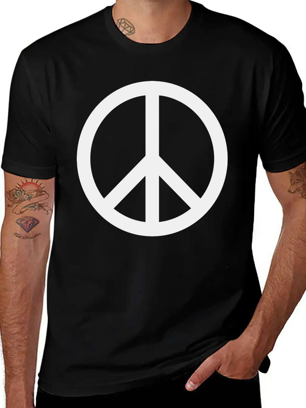 Peace Sign, Peace Classic Cotton Tee – Unisex Comfort For Any Season
