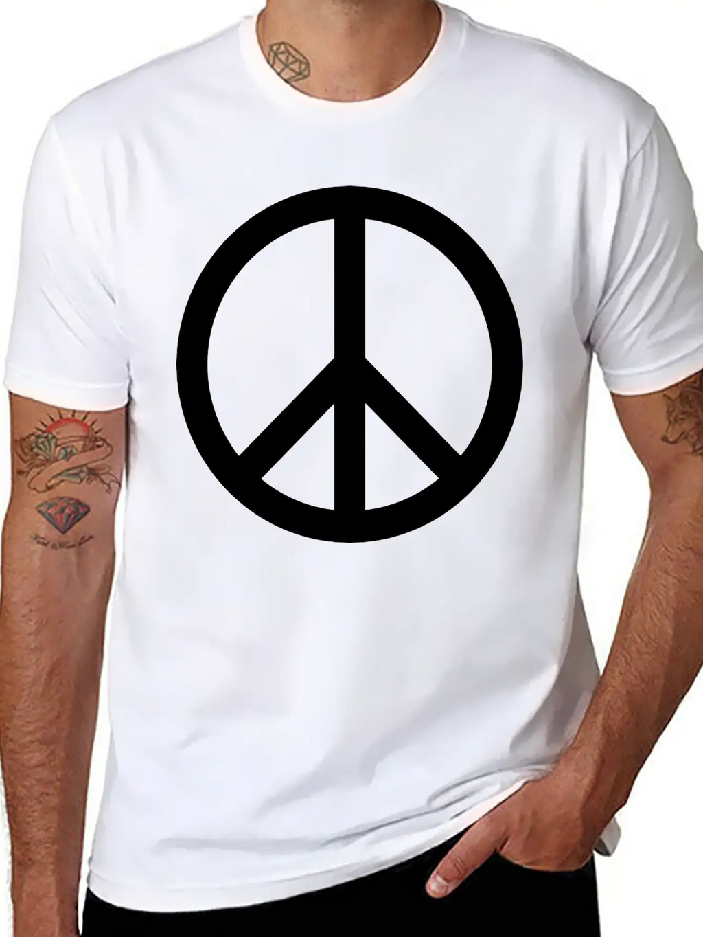 Peace Sign, Peace Classic Cotton Tee – Unisex Comfort For Any Season