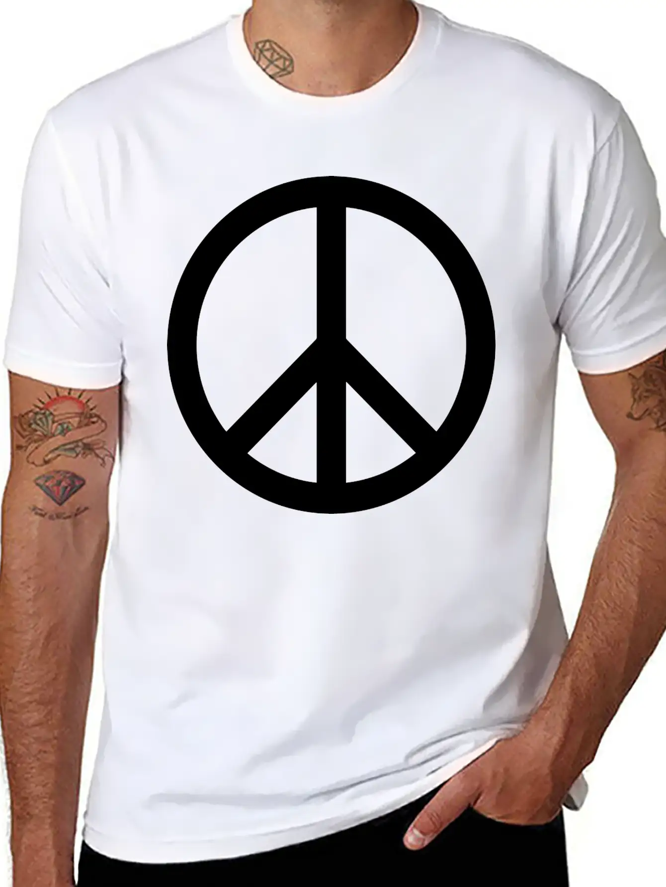 Peace Sign, Peace Classic Cotton Tee – Unisex Comfort For Any Season