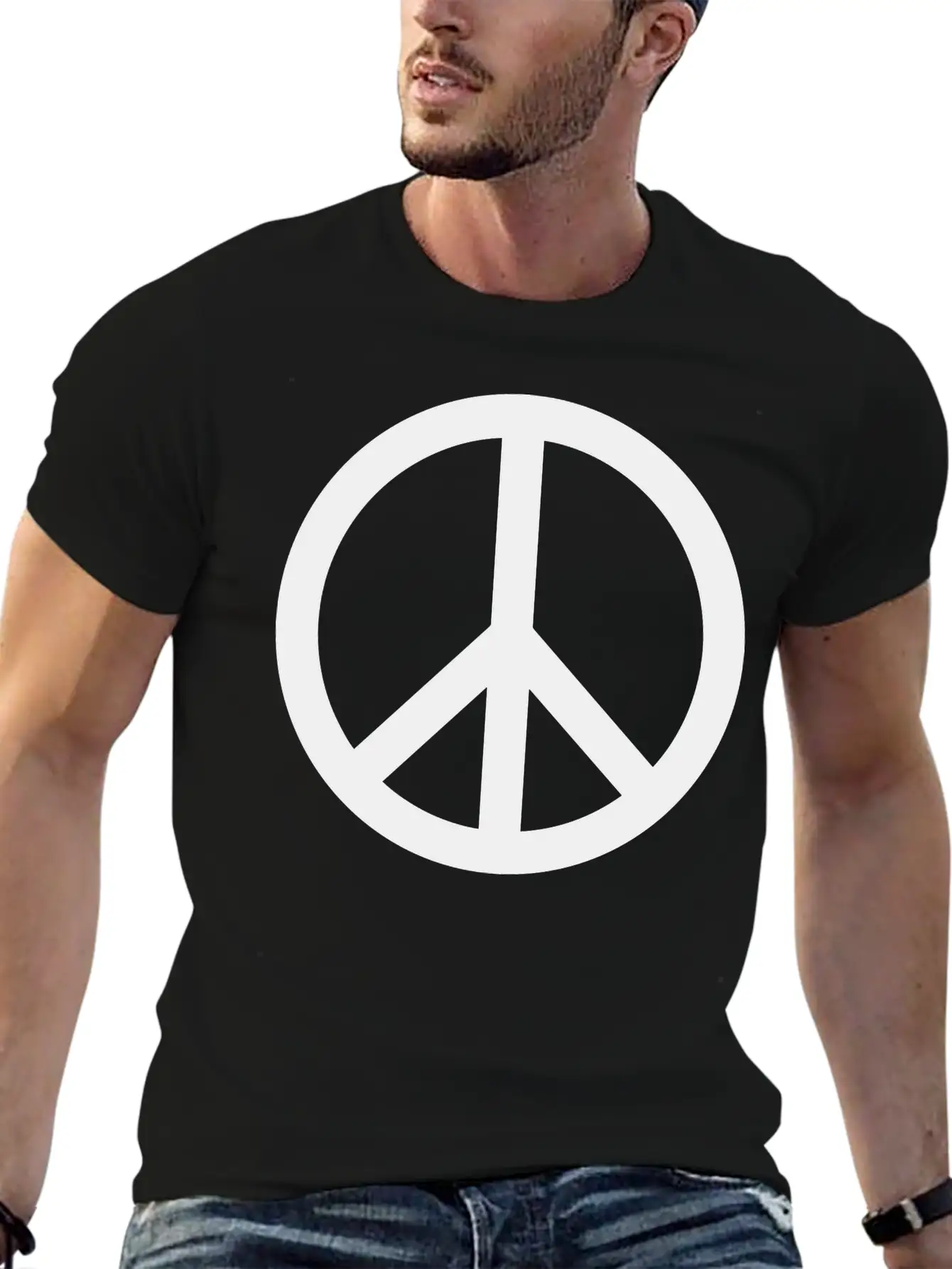 Peace Sign, Peace Classic Cotton Tee – Unisex Comfort For Any Season