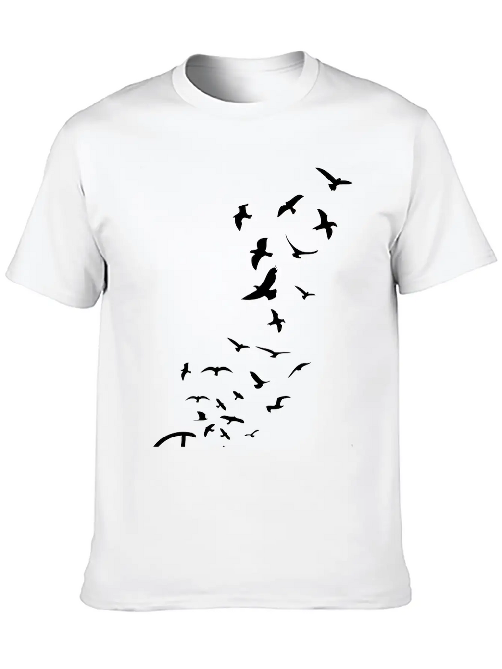 Peace Symbol Flying Birds Timeless Short Sleeve Tee – Comfy And Minimalist Design