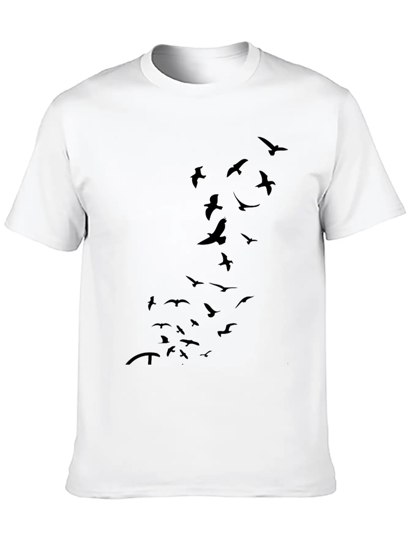 Peace Symbol Flying Birds Timeless Short Sleeve Tee – Comfy And Minimalist Design