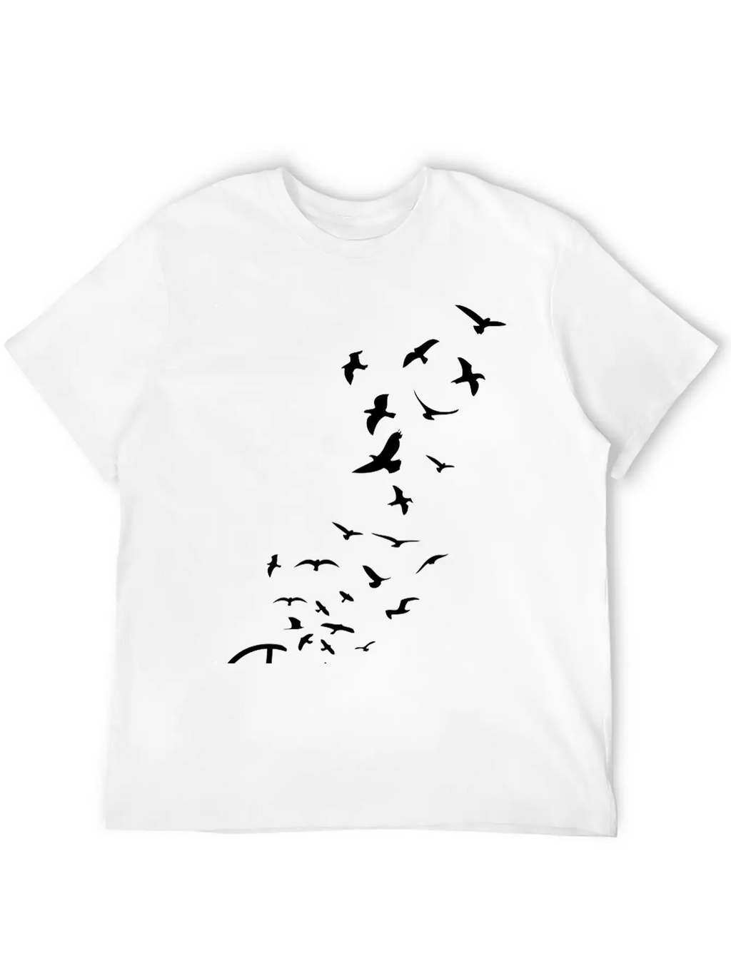 Peace Symbol Flying Birds Timeless Short Sleeve Tee – Comfy And Minimalist Design