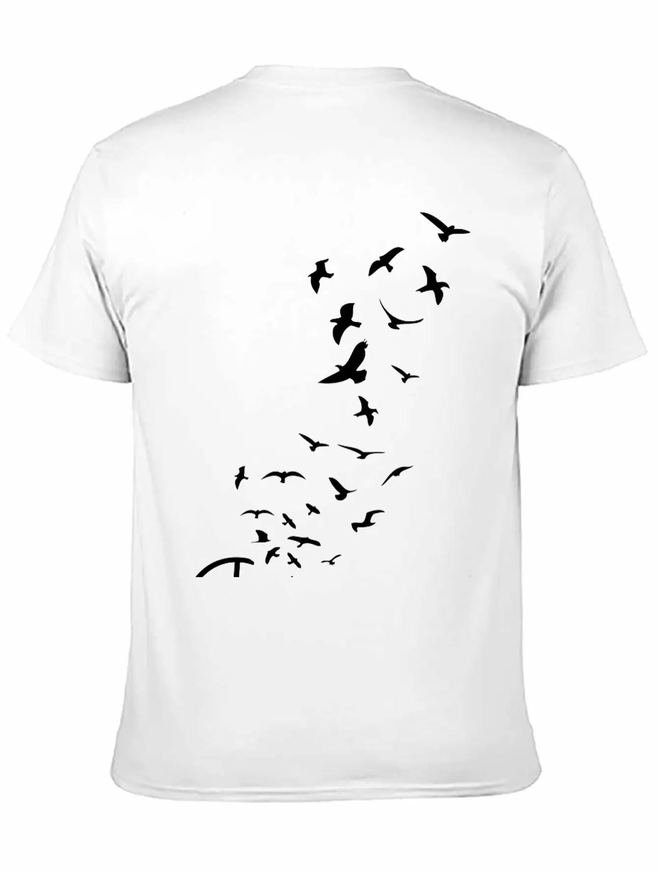 Peace Symbol Flying Birds Timeless Short Sleeve Tee – Comfy And Minimalist Design