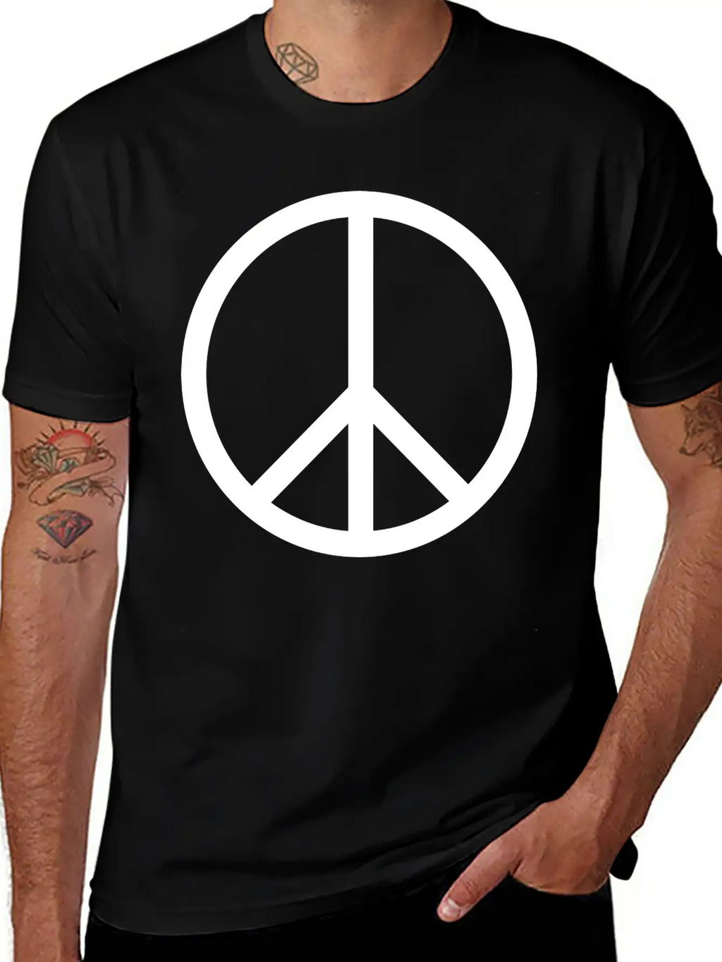 Peace Symbol (vector) Relaxed Everyday Tee – Lightweight And Durable Cotton