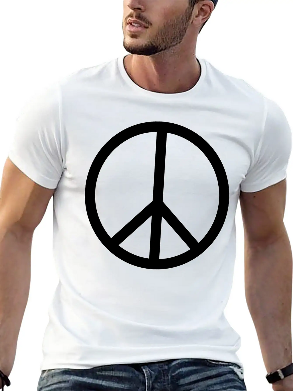 Peace Symbol (vector) Relaxed Everyday Tee – Lightweight And Durable Cotton