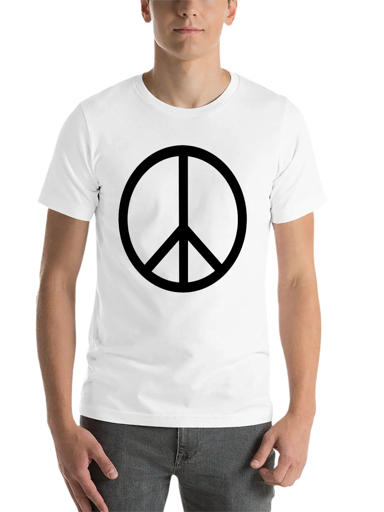 Peace Symbol (vector) Relaxed Everyday Tee – Lightweight And Durable Cotton