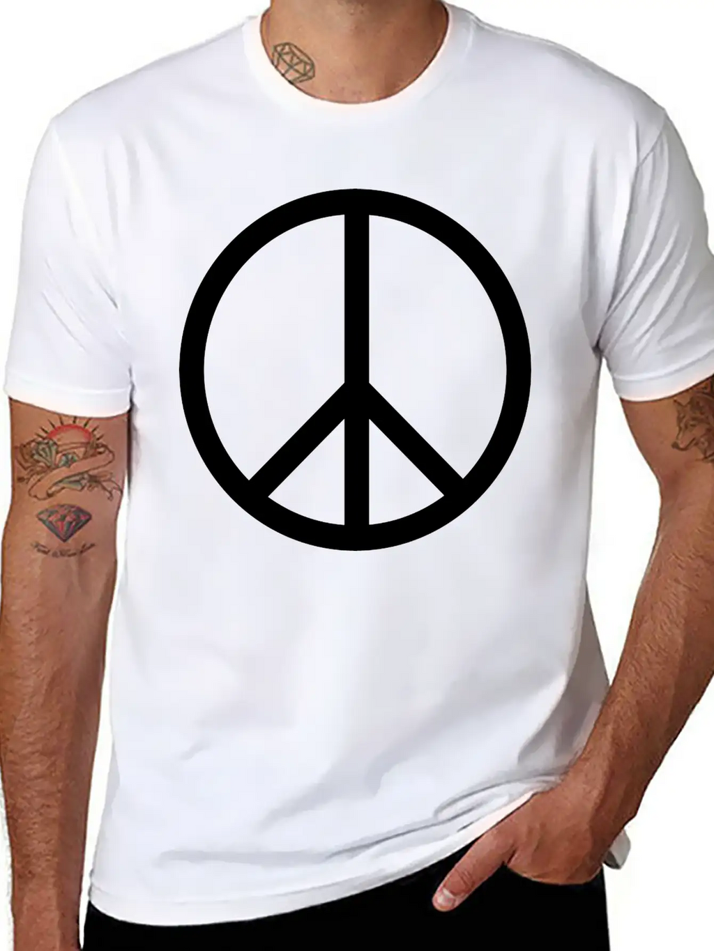 Peace Symbol (vector) Relaxed Everyday Tee – Lightweight And Durable Cotton