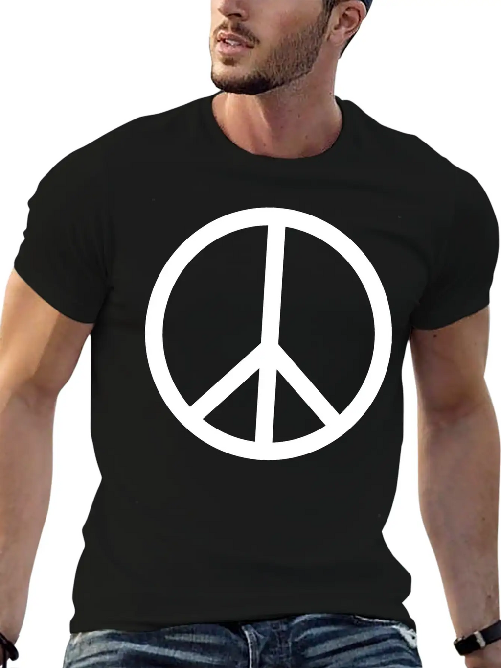 Peace Symbol (vector) Relaxed Everyday Tee – Lightweight And Durable Cotton