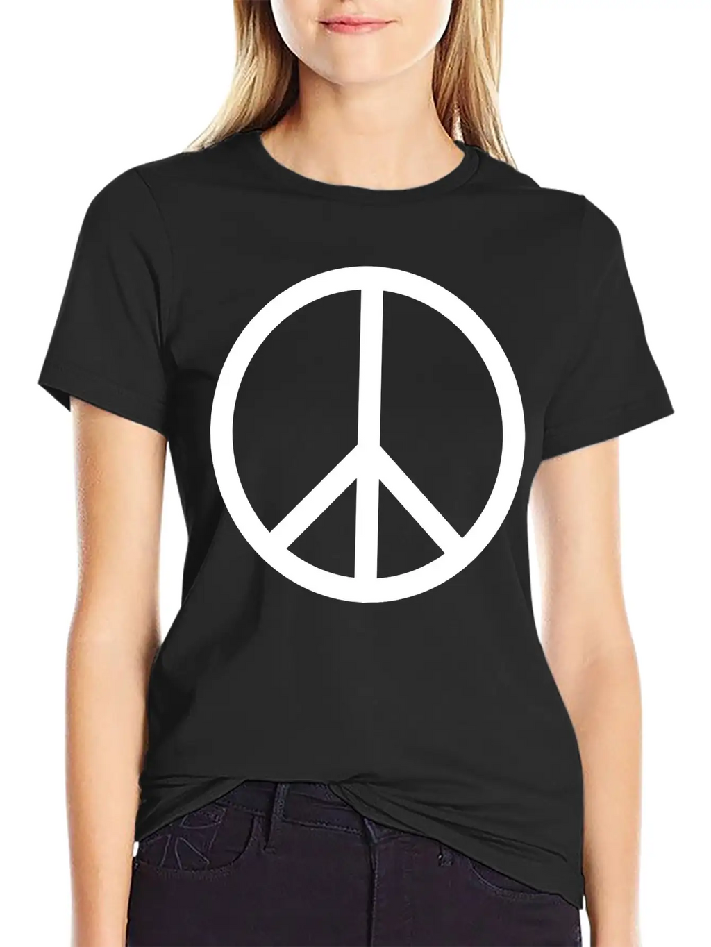 Peace Symbol (vector) Relaxed Everyday Tee – Lightweight And Durable Cotton
