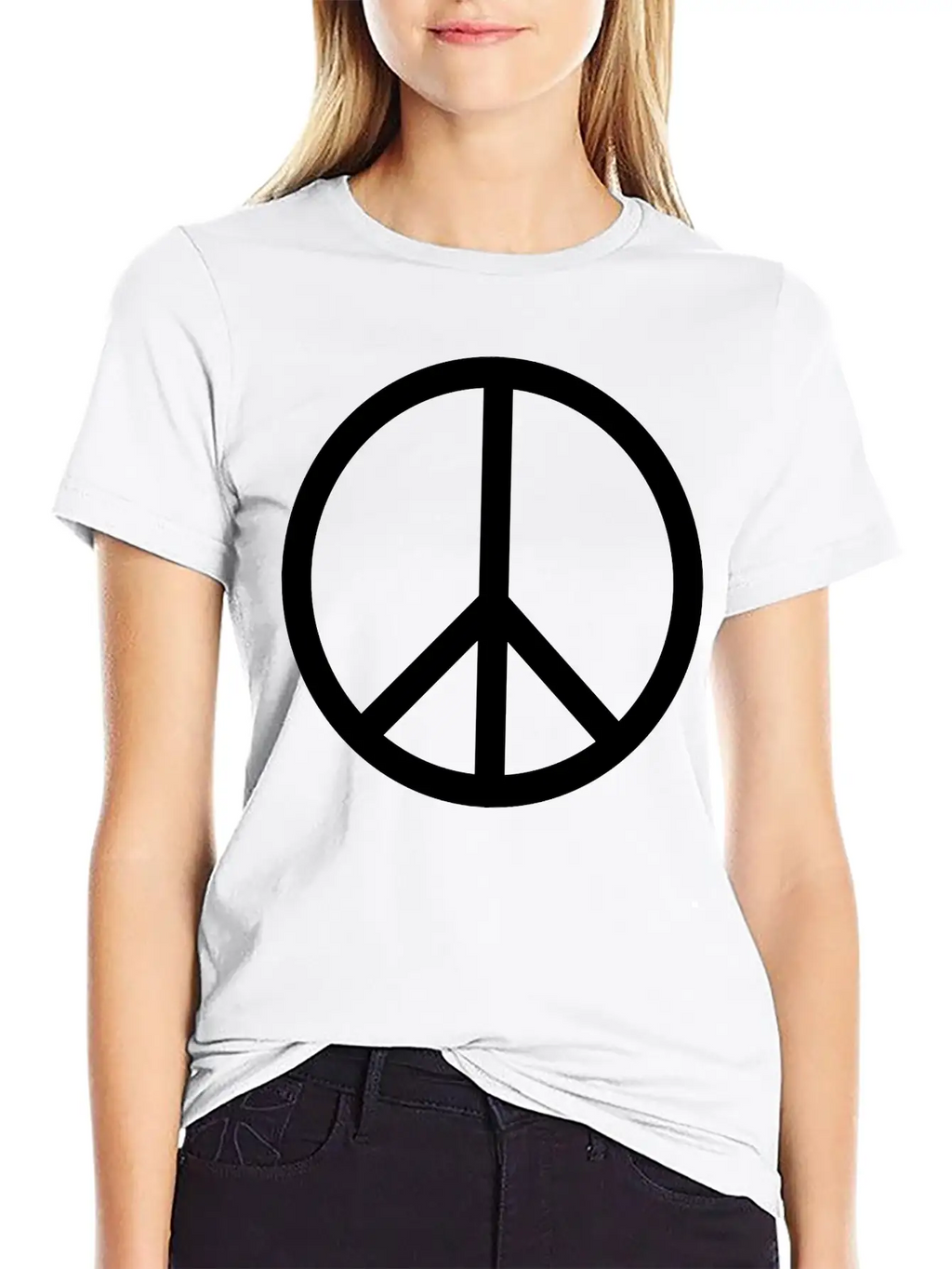 Peace Symbol (vector) Relaxed Everyday Tee – Lightweight And Durable Cotton