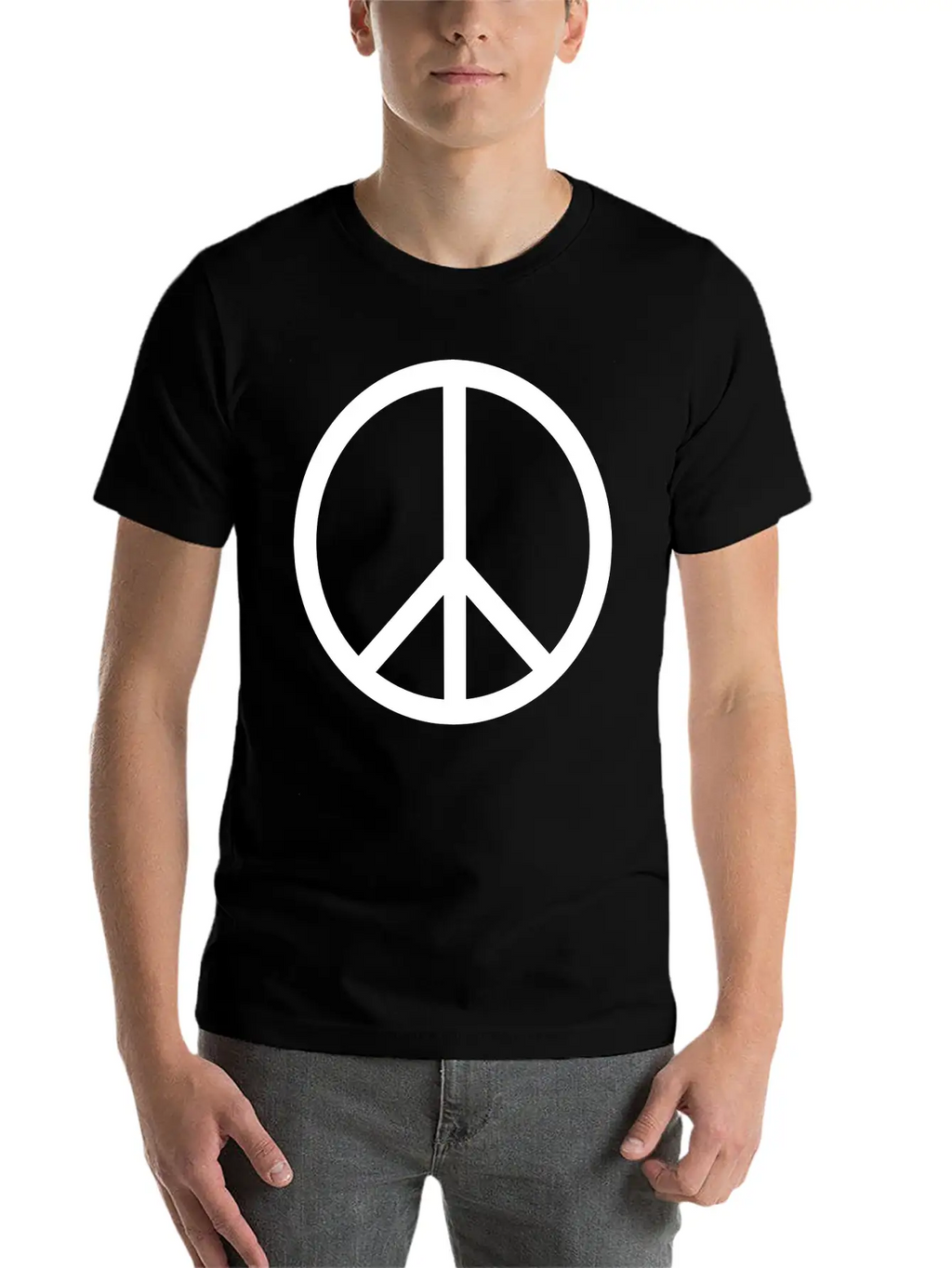 Peace Symbol (vector) Relaxed Everyday Tee – Lightweight And Durable Cotton