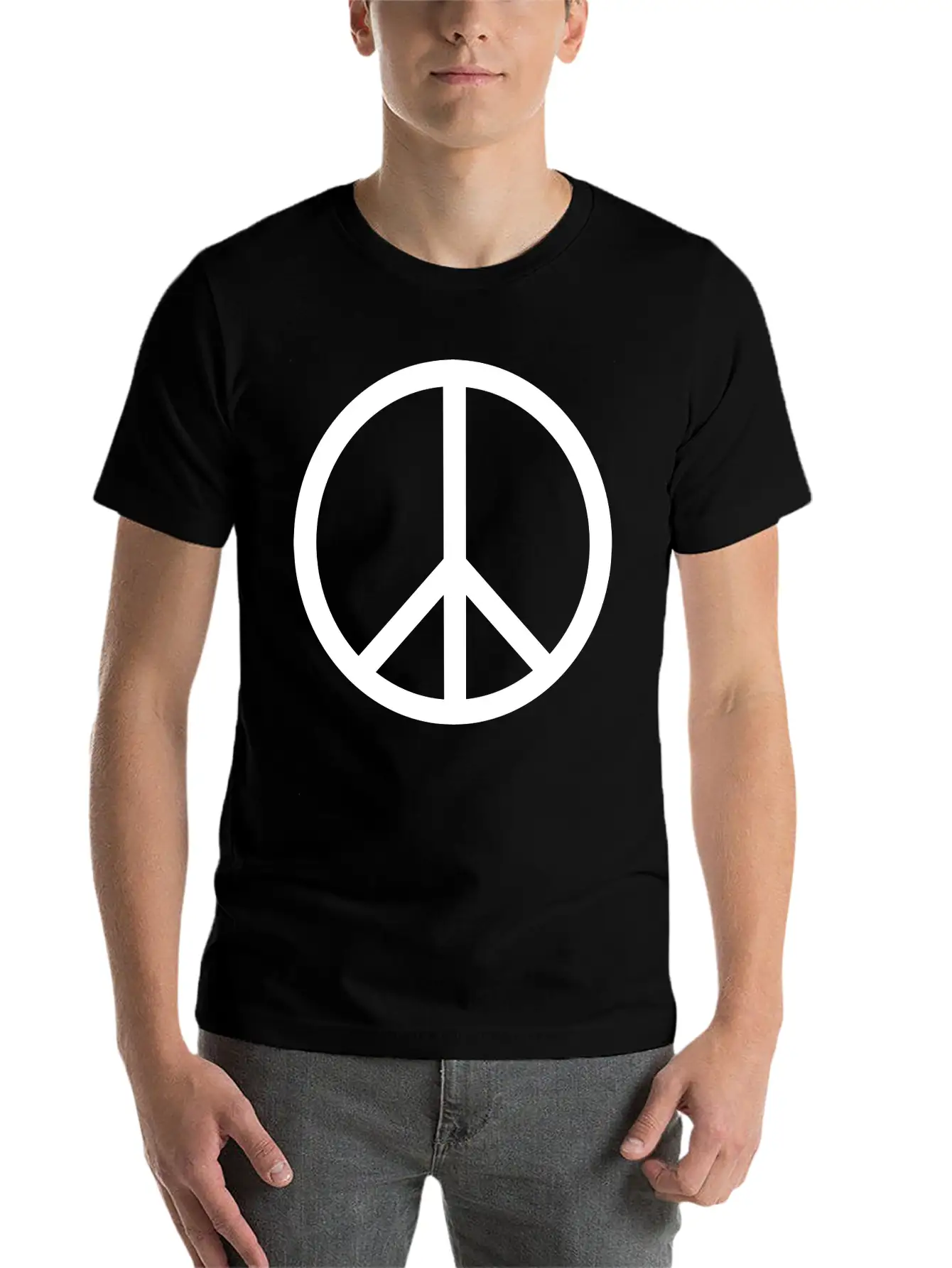 Peace Symbol (vector) Relaxed Everyday Tee – Lightweight And Durable Cotton