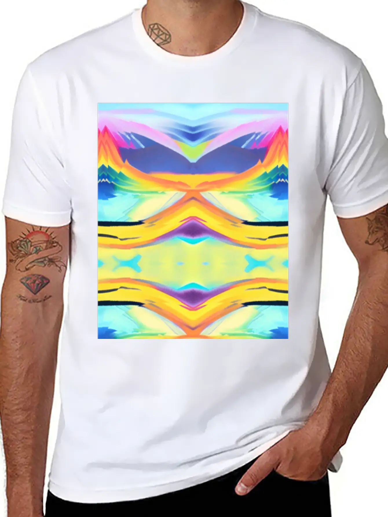 Peaceful Sunrise Basic Graphic T-Shirt – Daily Comfort In Soft Cotton