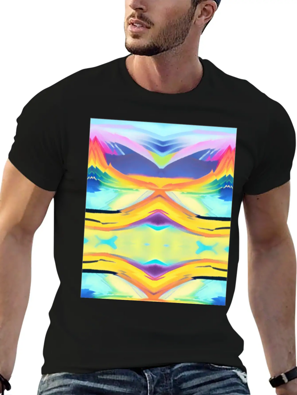 Peaceful Sunrise Basic Graphic T-Shirt – Daily Comfort In Soft Cotton
