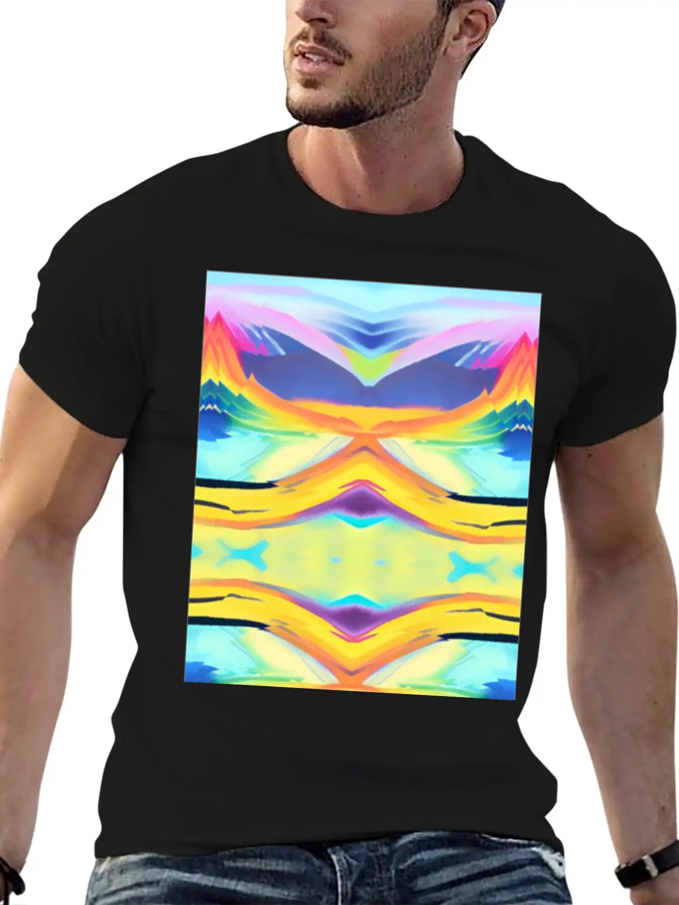 Peaceful Sunrise Basic Graphic T-Shirt – Daily Comfort In Soft Cotton