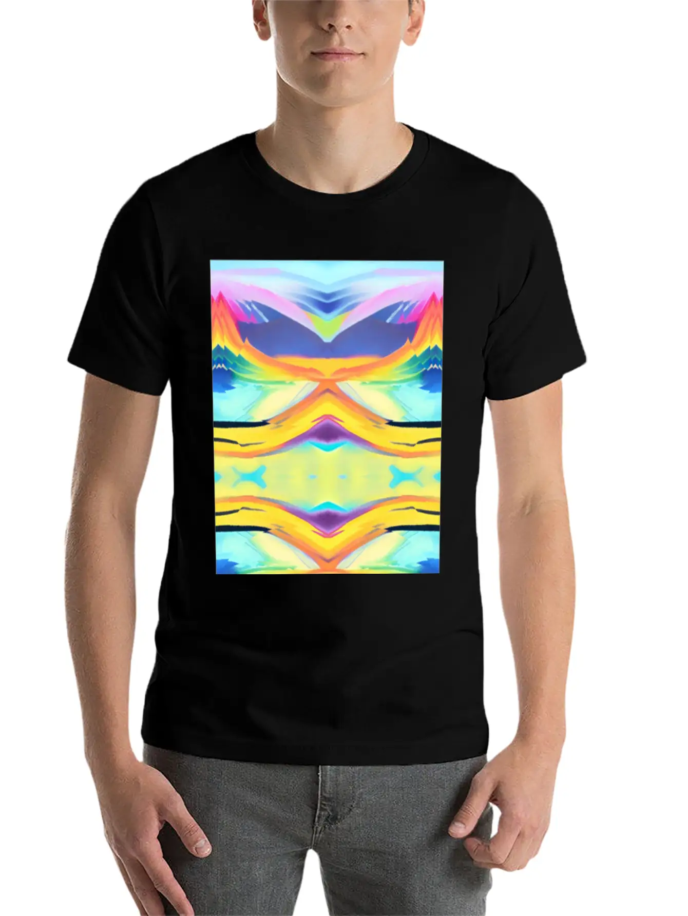 Peaceful Sunrise Basic Graphic T-Shirt – Daily Comfort In Soft Cotton