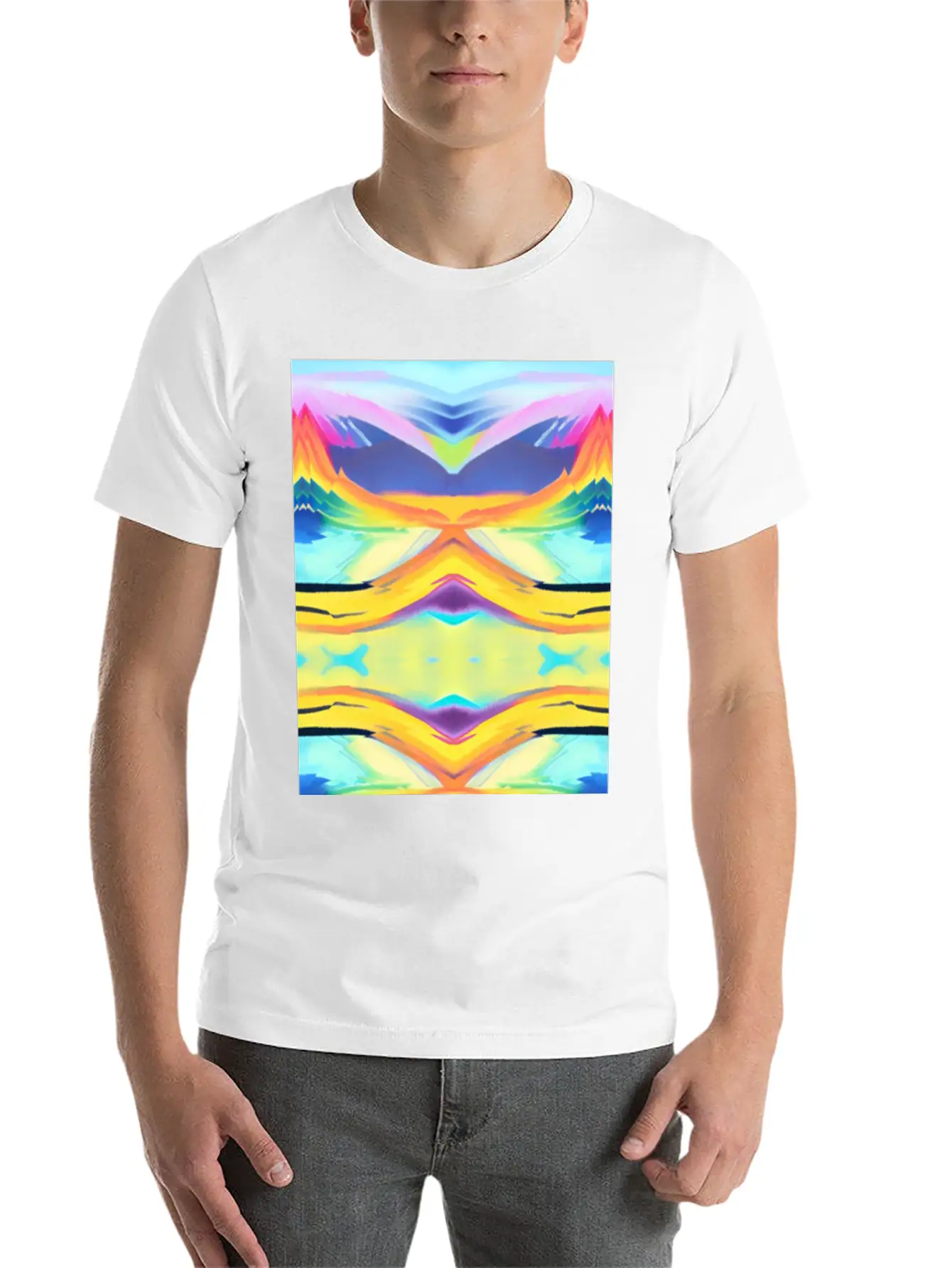 Peaceful Sunrise Basic Graphic T-Shirt – Daily Comfort In Soft Cotton