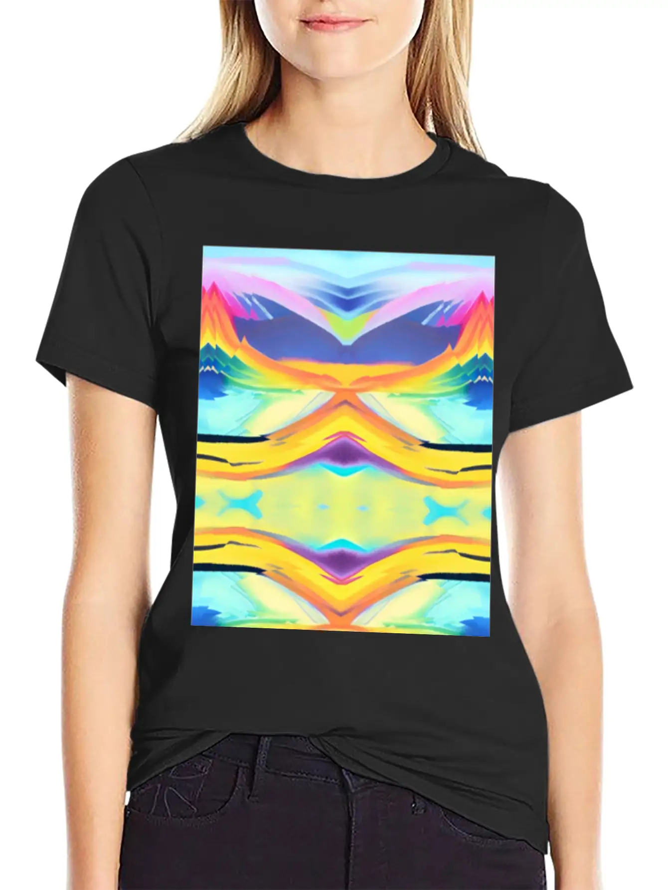 Peaceful Sunrise Basic Graphic T-Shirt – Daily Comfort In Soft Cotton