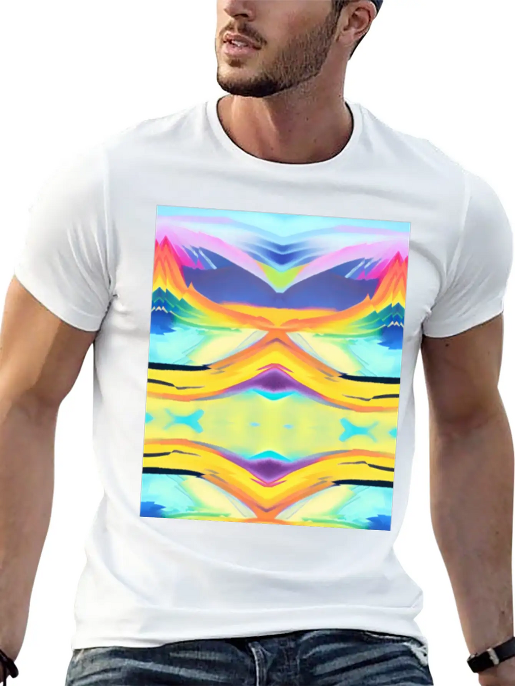 Peaceful Sunrise Basic Graphic T-Shirt – Daily Comfort In Soft Cotton