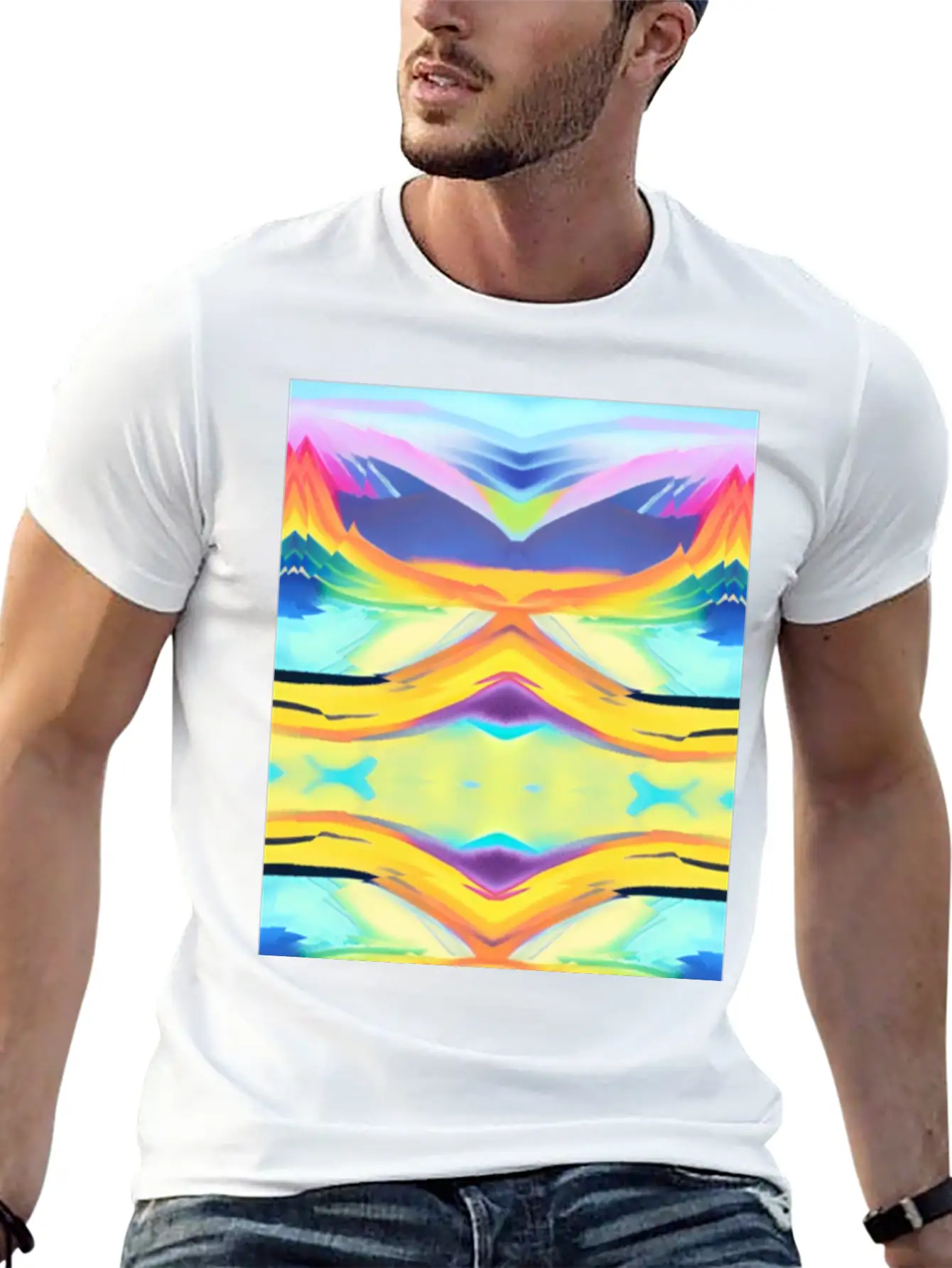 Peaceful Sunrise Basic Graphic T-Shirt – Daily Comfort In Soft Cotton