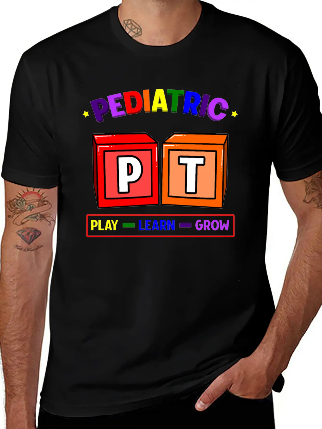 Pediatric PT Play Learn Grow Classic Cotton Tee – Unisex Comfort For Any Season