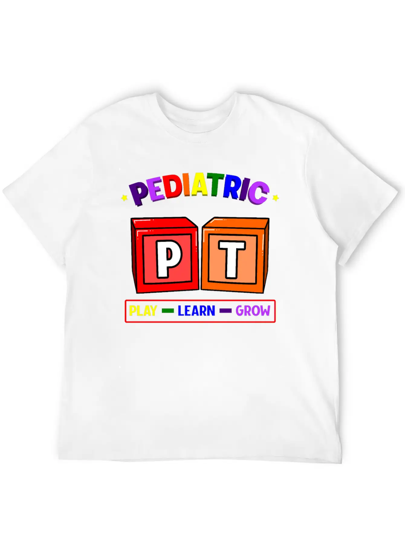 Pediatric PT Play Learn Grow Classic Cotton Tee – Unisex Comfort For Any Season