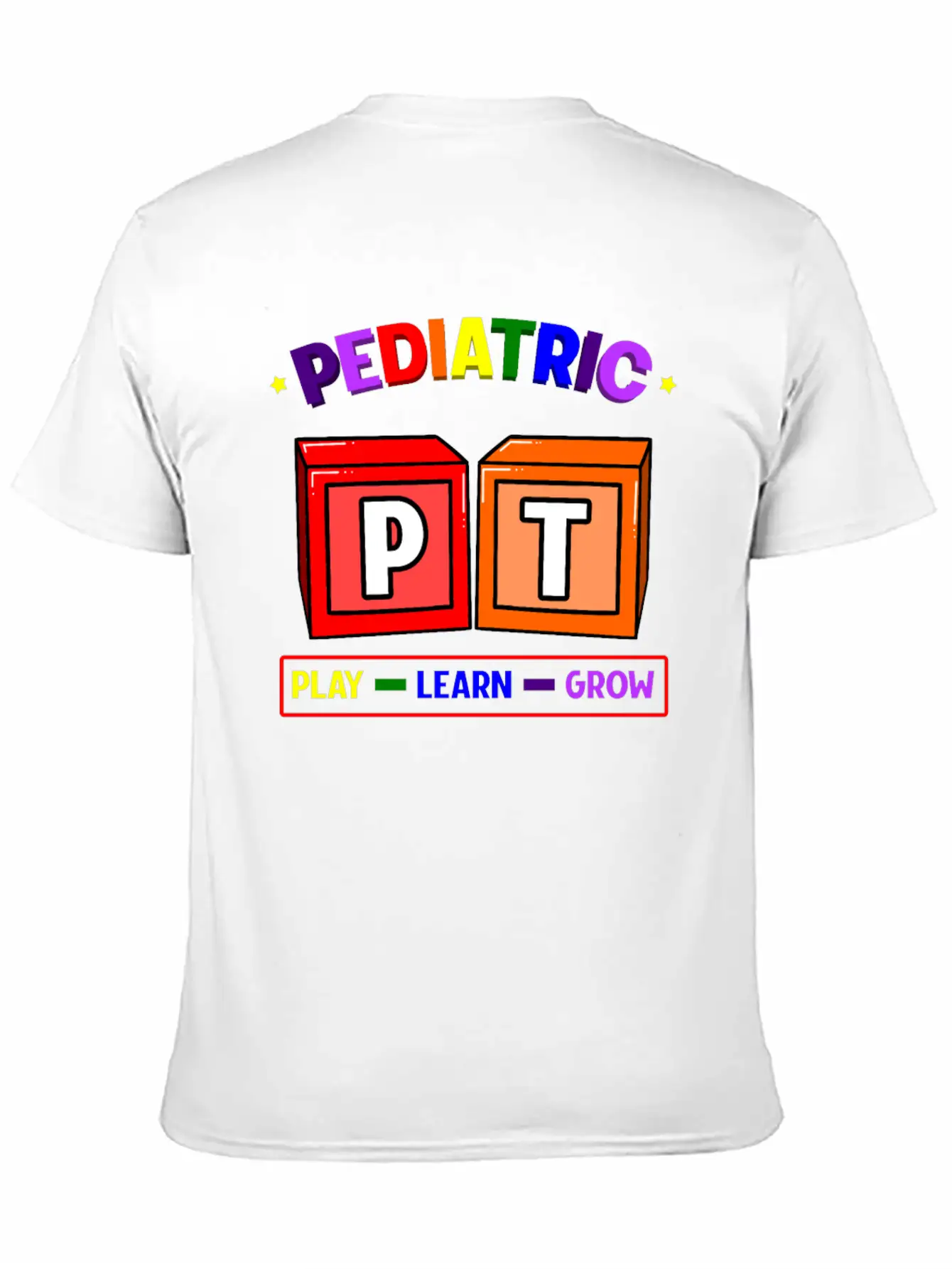 Pediatric PT Play Learn Grow Classic Cotton Tee – Unisex Comfort For Any Season