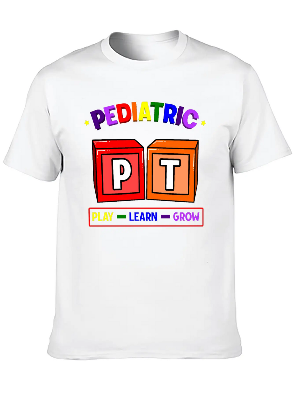 Pediatric PT Play Learn Grow Classic Cotton Tee – Unisex Comfort For Any Season