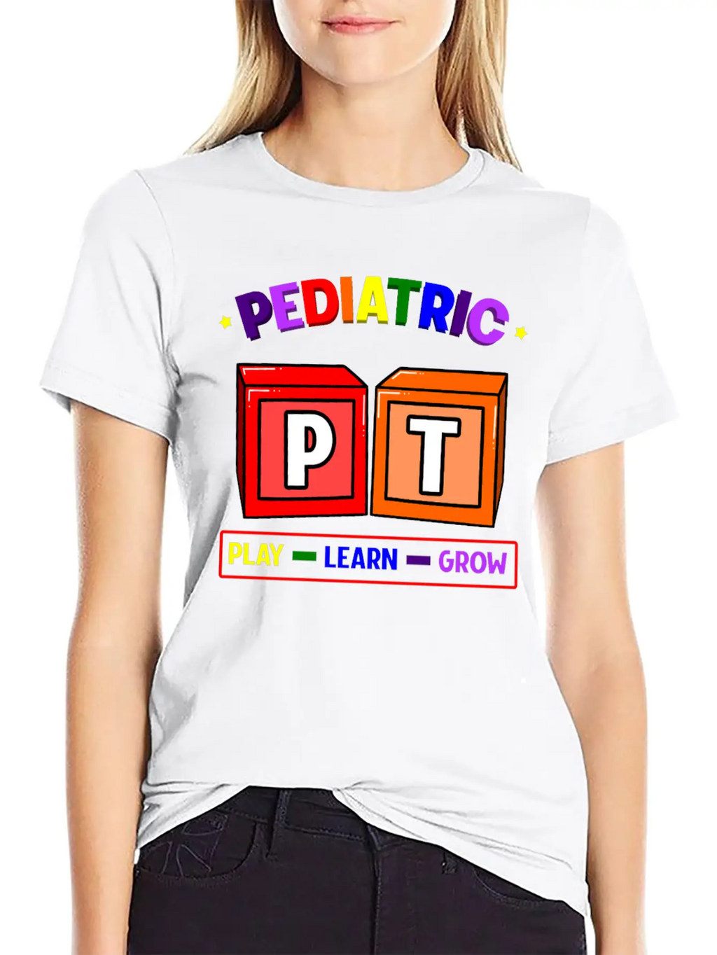 Pediatric PT Play Learn Grow Classic Cotton Tee – Unisex Comfort For Any Season