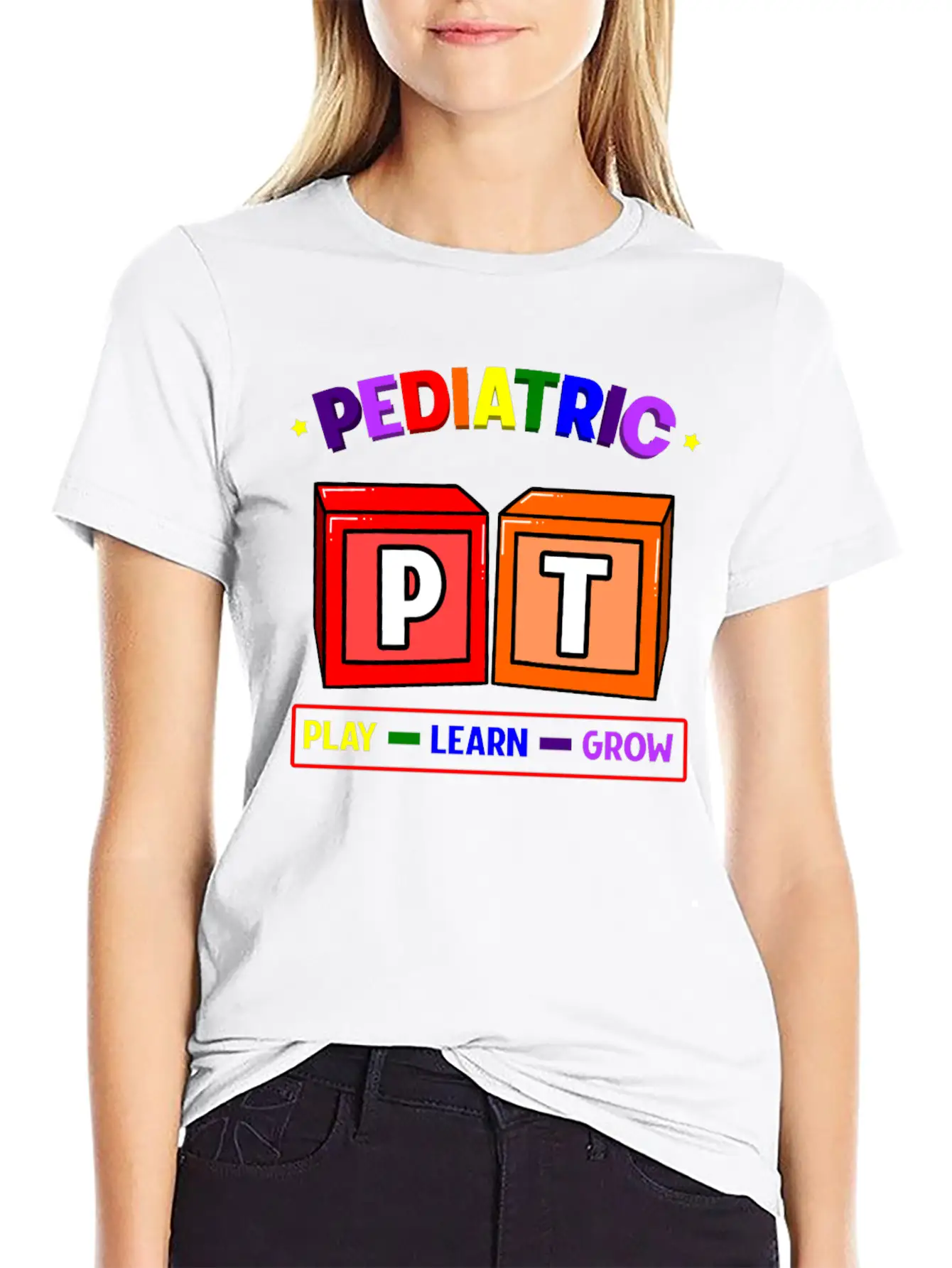 Pediatric PT Play Learn Grow Classic Cotton Tee – Unisex Comfort For Any Season